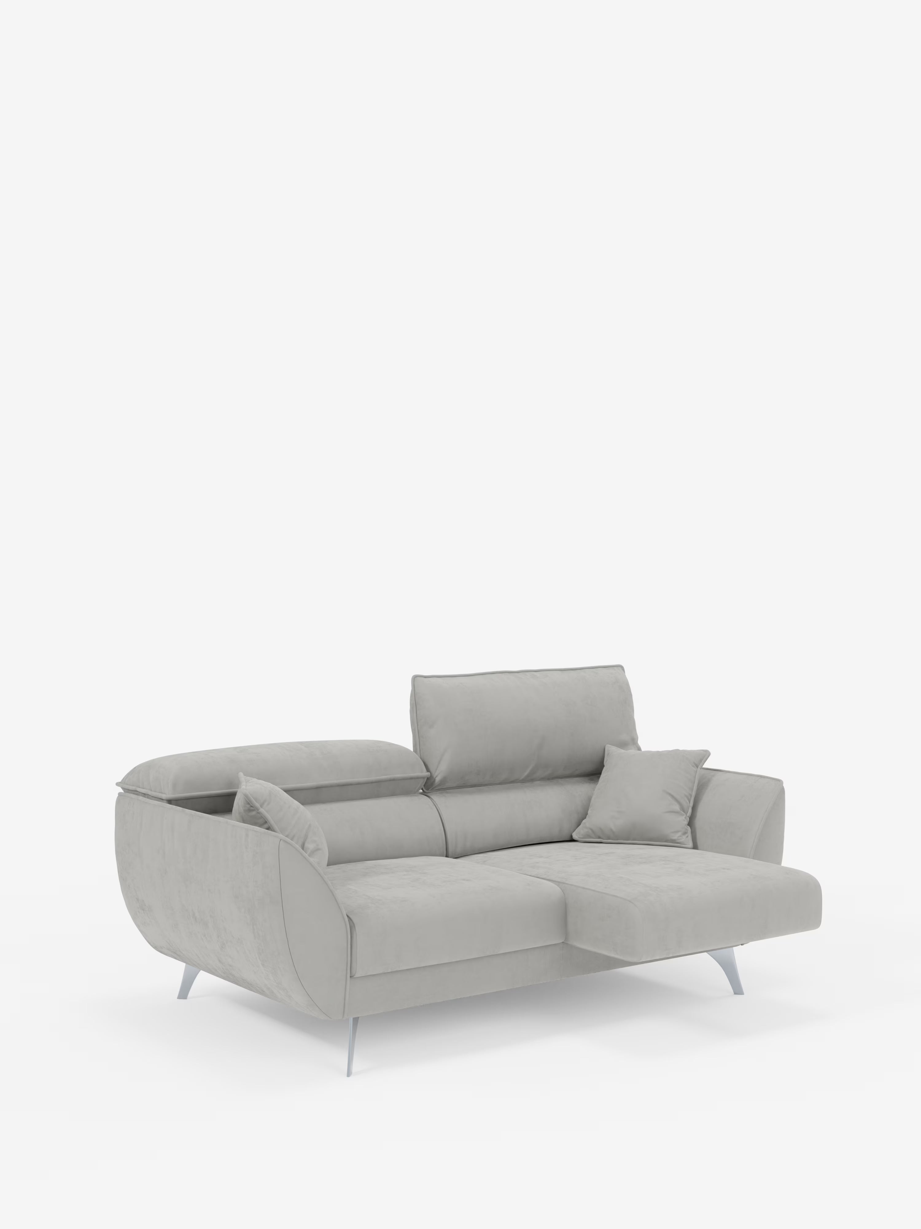 Michelangelo Canapé 2 et 3 places avec assises coulissantes et têtières réglables en tissu détachable T30