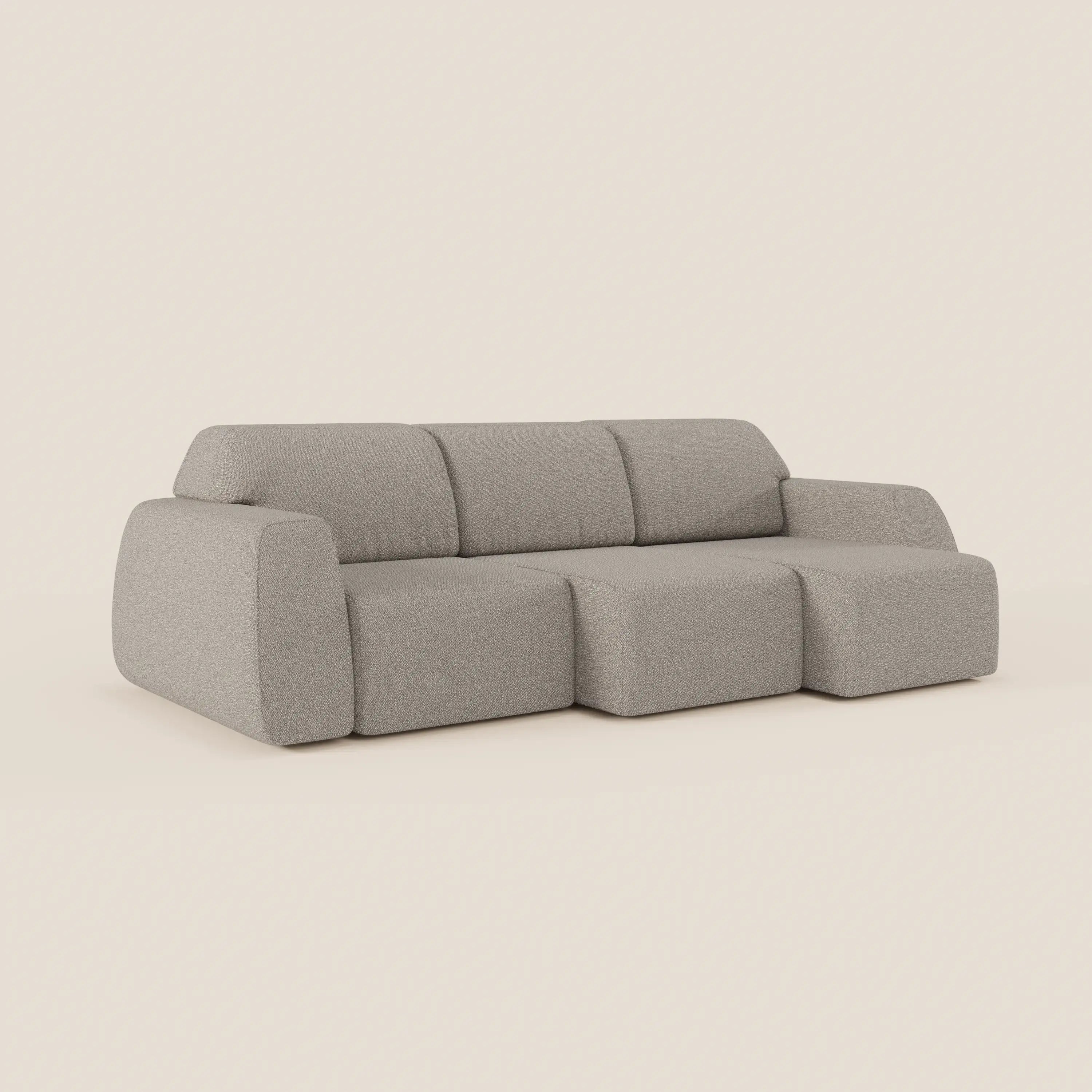 Orbit divano con 3 sedute scorrevoli e allungabili in tessuto effetto cotone smacchiabile T33 - divani.store