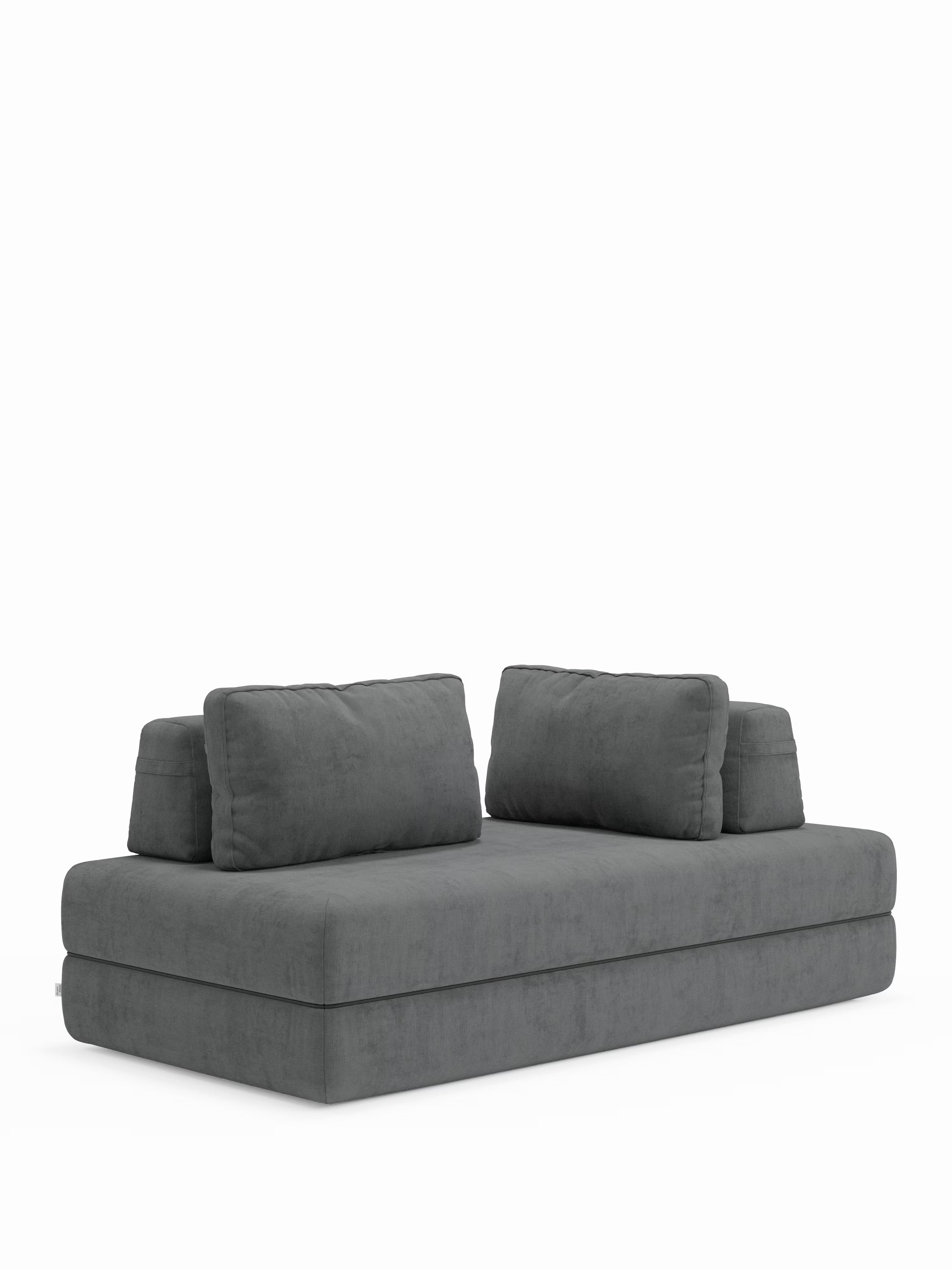 Rift divano letto matrimoniale 2 posti e 3 posti con schienali mobili - materasso alto 24 cm e memory foam in tessuto smacchiabile T31