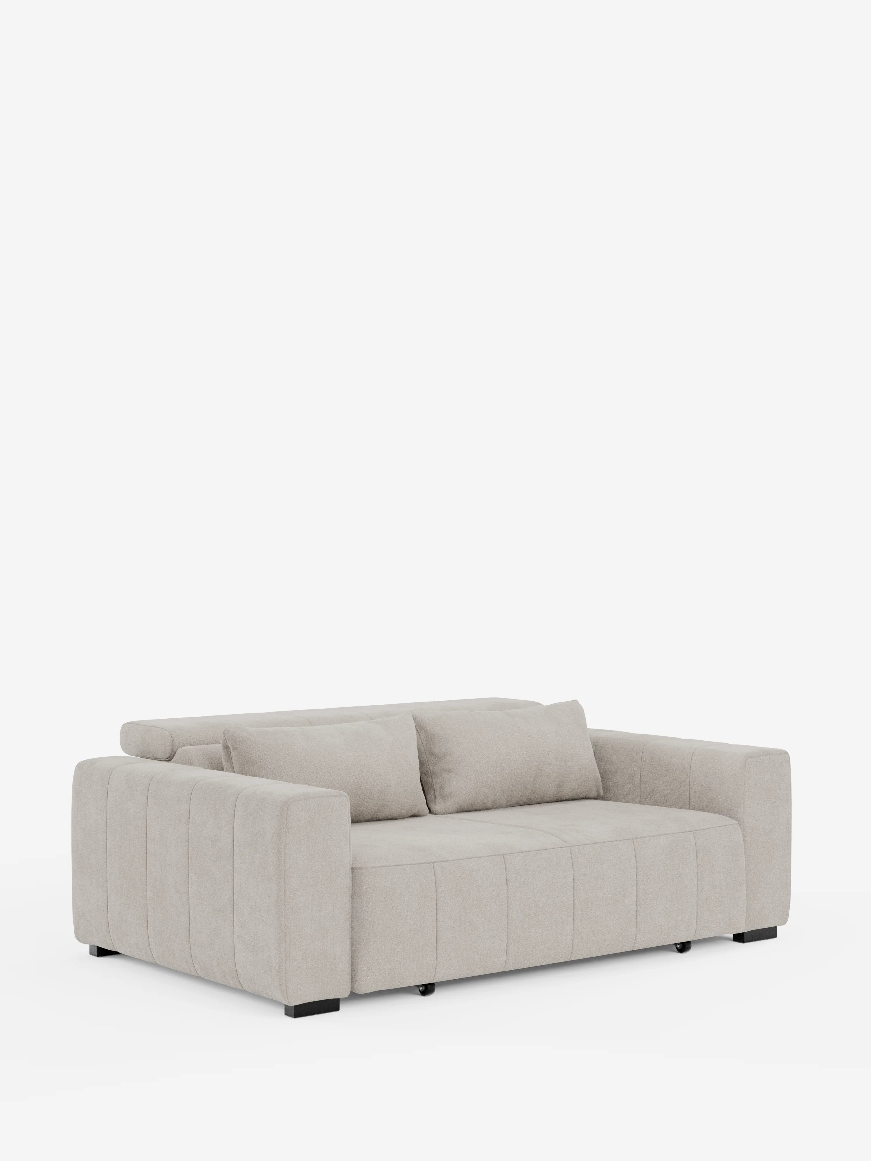 Doric canapé 3 places avec assises extensibles via relax électrique - appuie-tête inclinable en tissu anti-taches T23