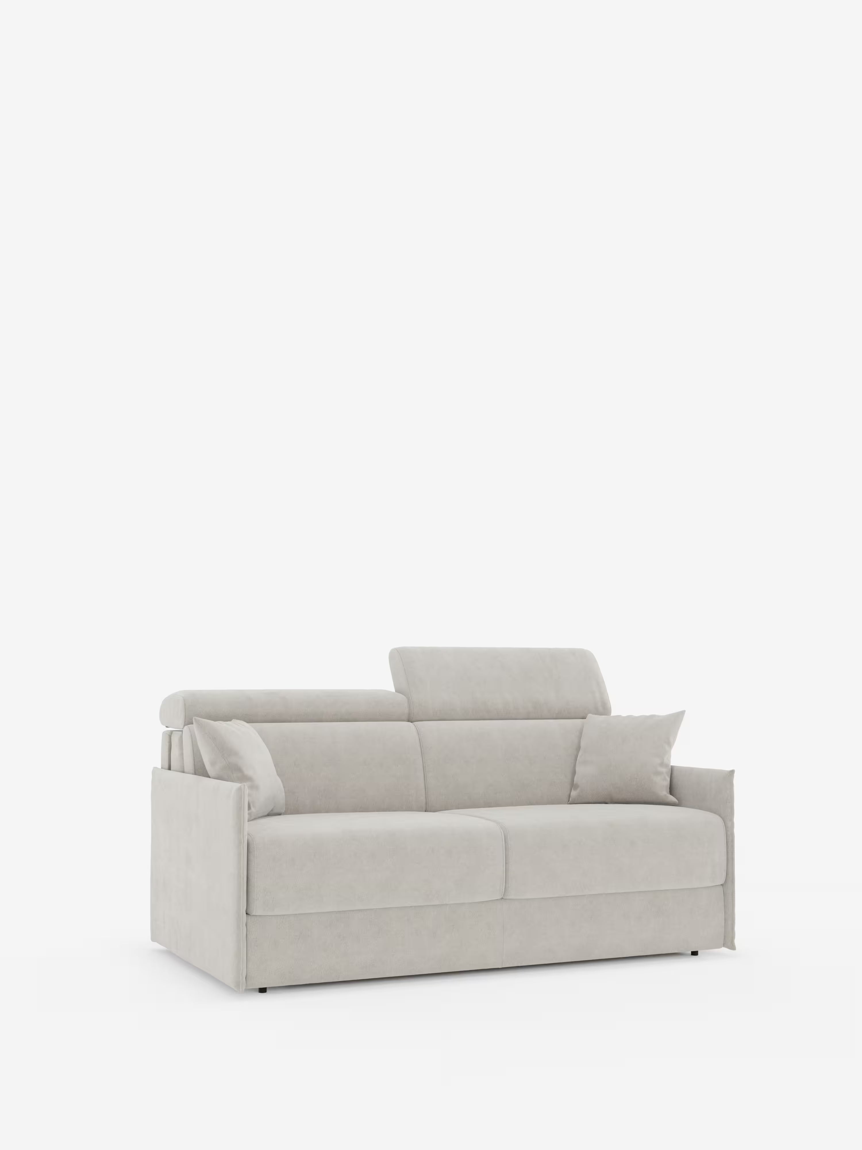Miryam Canapé convertible avec têtières inclinables et confort maximal - design compact en tissu doux détachable T31