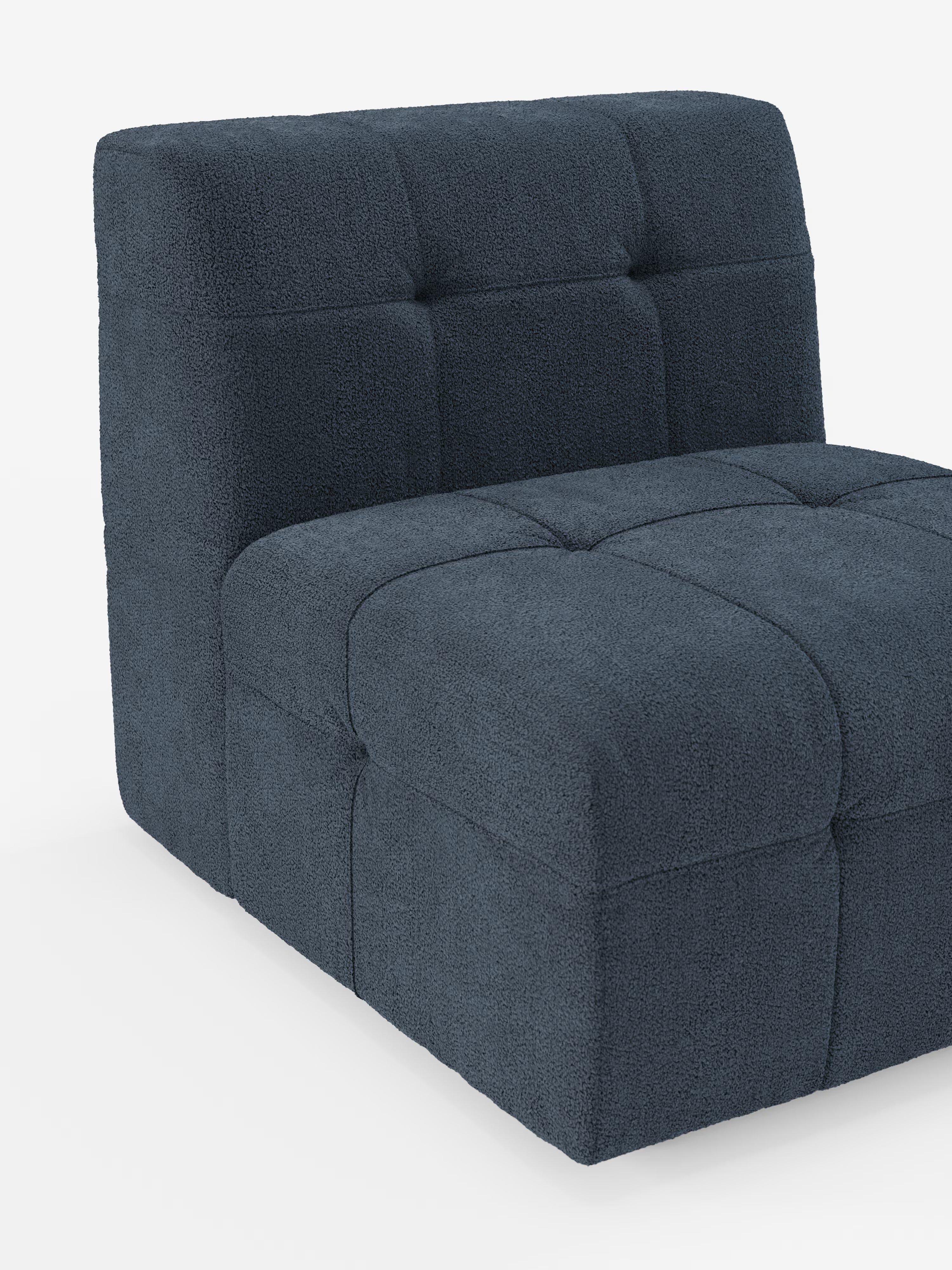 Mosaic module fauteuil 77 cm en bouclé - finition capitonnée et design en tissu détachable T21