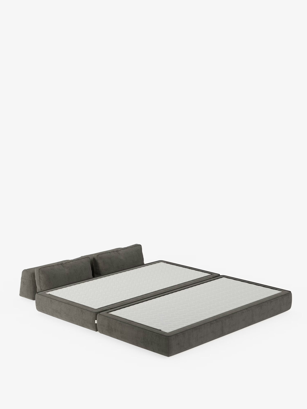 Rift divano letto matrimoniale 2 posti e 3 posti con schienali mobili - materasso alto 24 cm e memory foam in tessuto smacchiabile T31