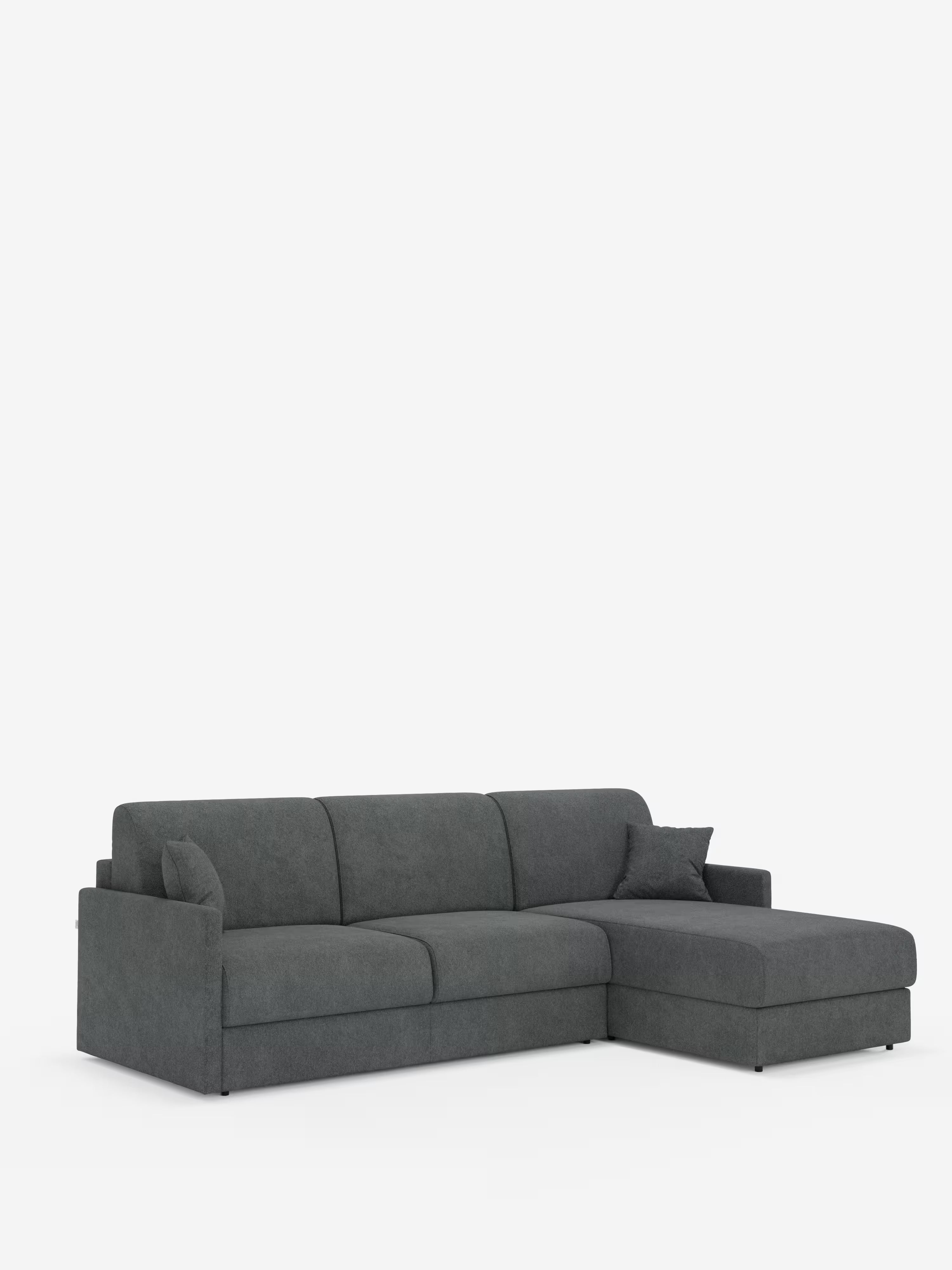 Tommy Divano Letto con penisola contenitore - design minimal e sfoderabile in tessuto smacchiabile simil cotone T33