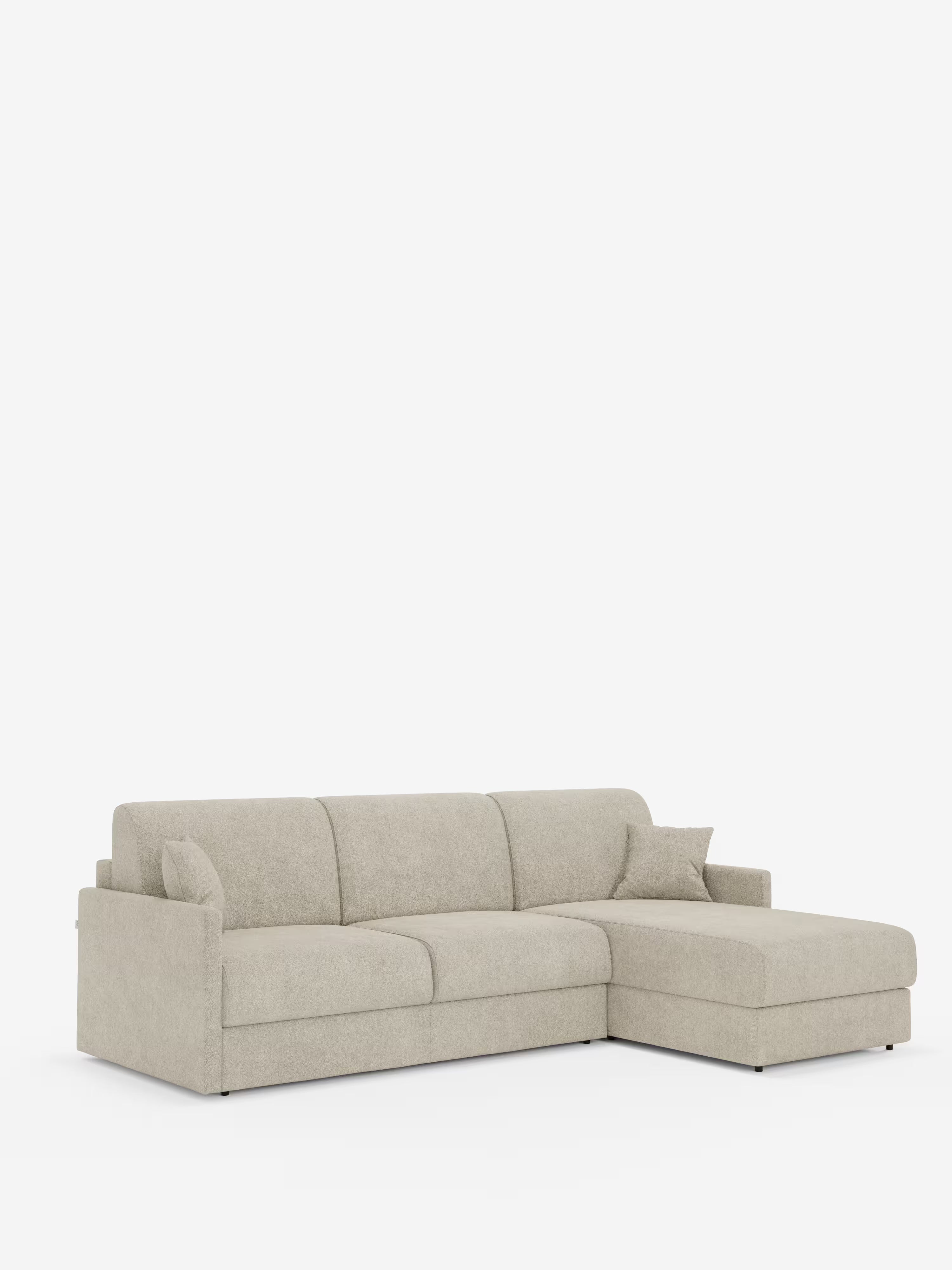 Tommy Divano Letto con penisola contenitore - design minimal e sfoderabile in tessuto smacchiabile simil cotone T33