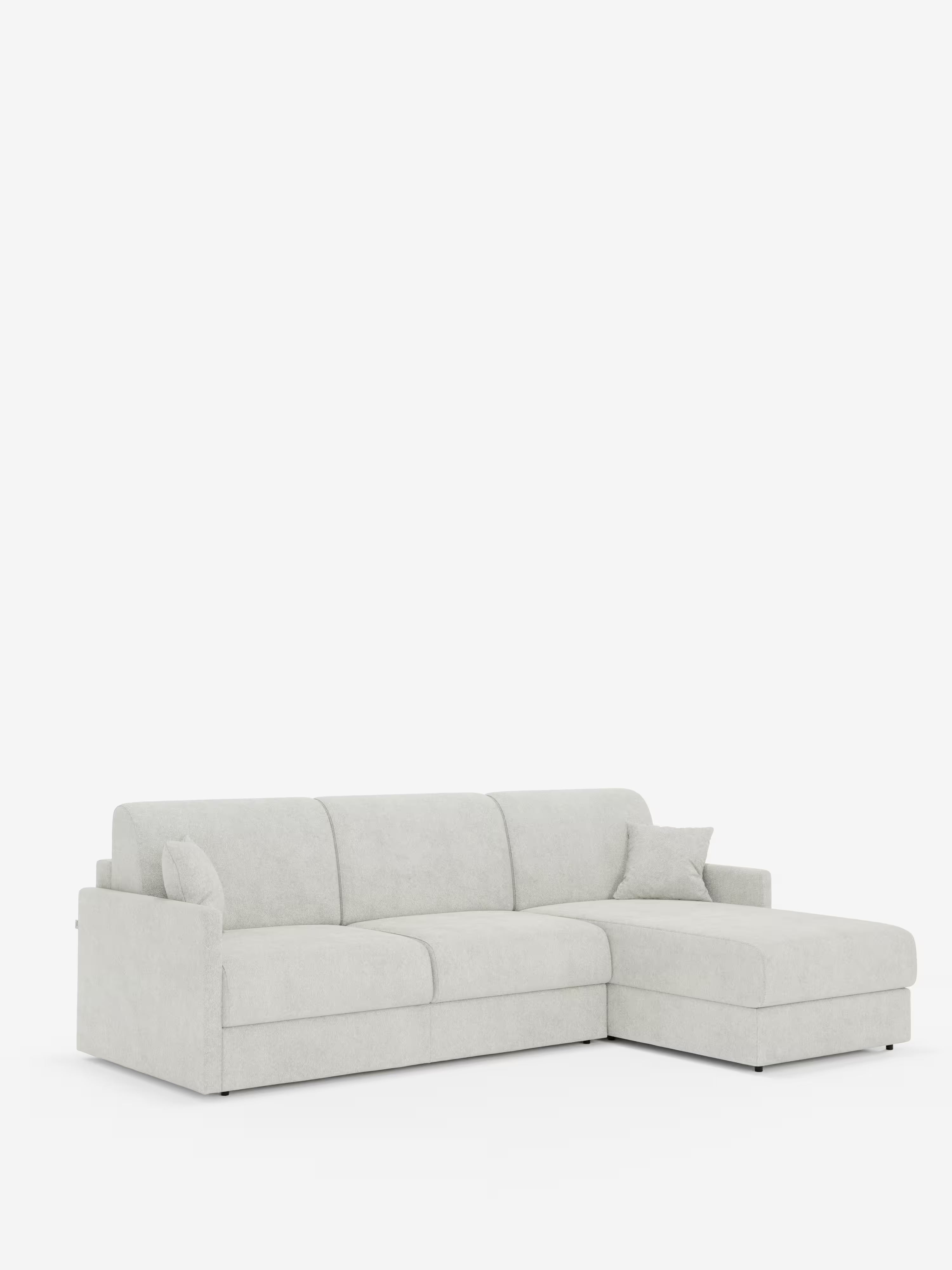 Tommy Divano Letto con penisola contenitore - design minimal e sfoderabile in tessuto smacchiabile simil cotone T33