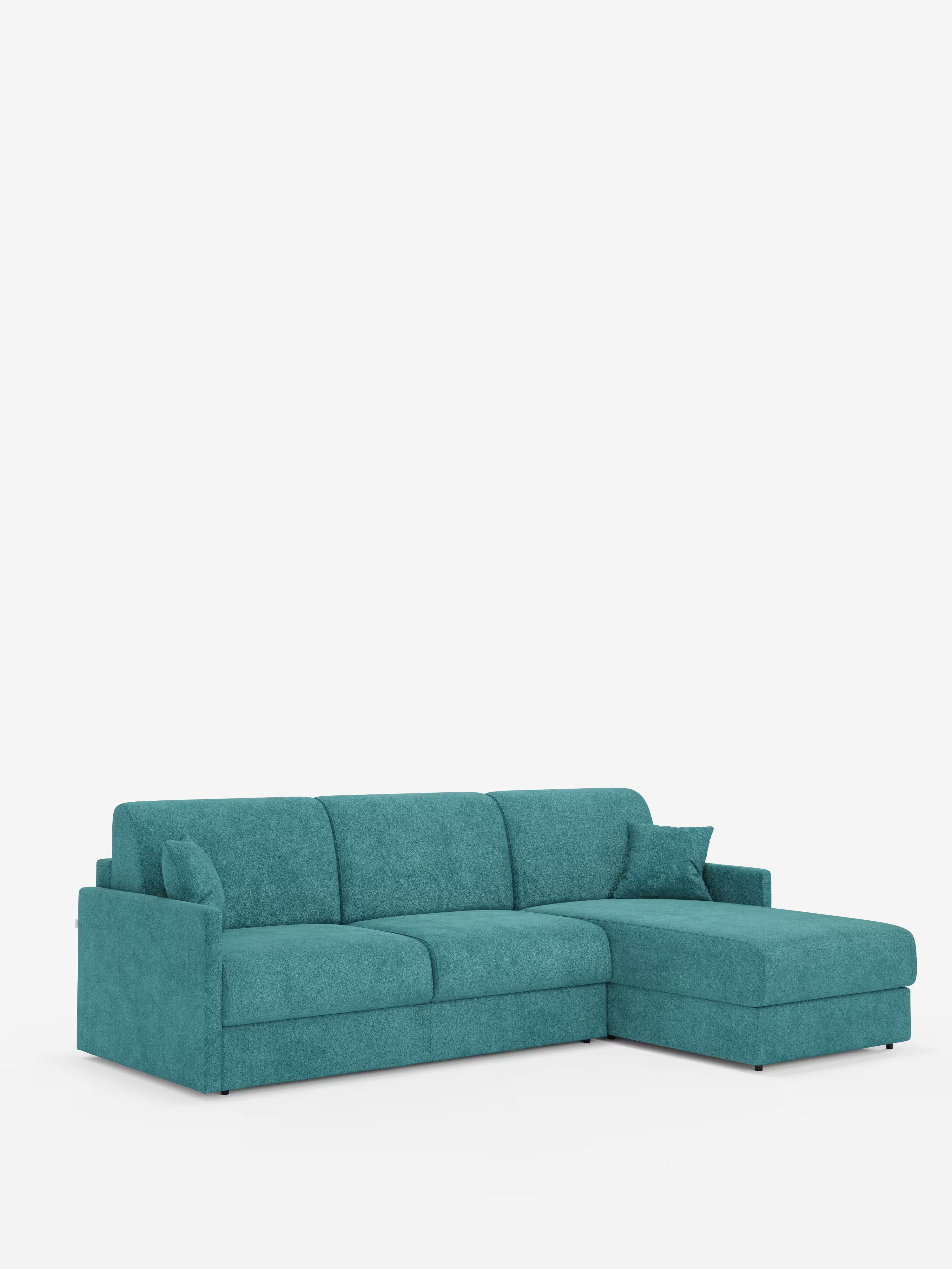 Tommy Divano Letto con penisola contenitore - design minimal e sfoderabile in tessuto smacchiabile simil cotone T33