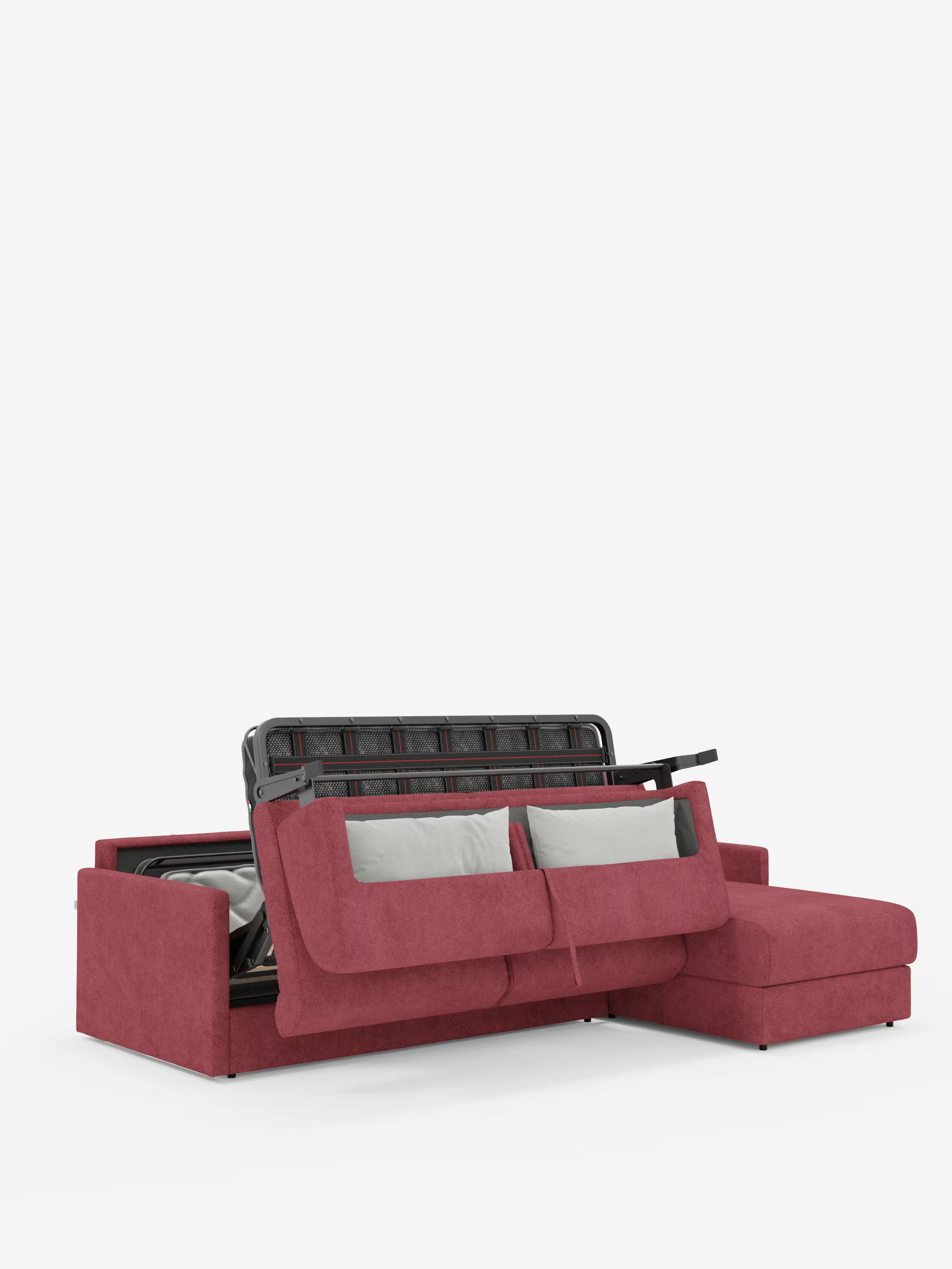 Tommy Divano Letto con penisola contenitore - design minimal e sfoderabile in tessuto smacchiabile simil cotone T33