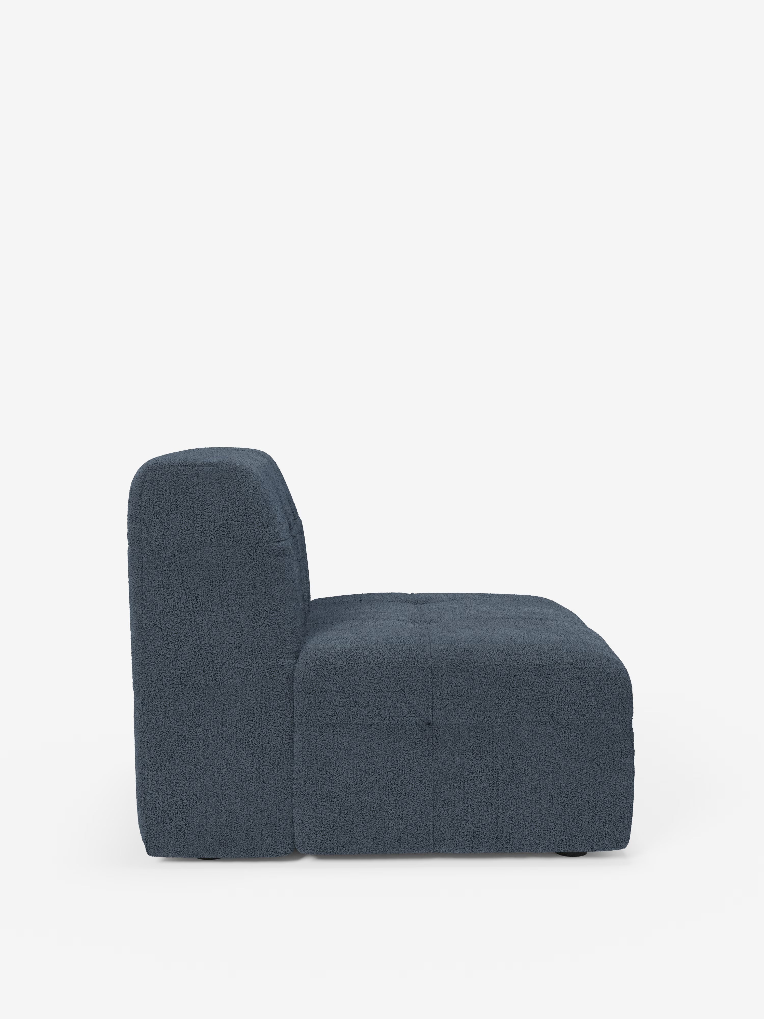 Mosaic module fauteuil 77 cm en bouclé - finition capitonnée et design en tissu détachable T21