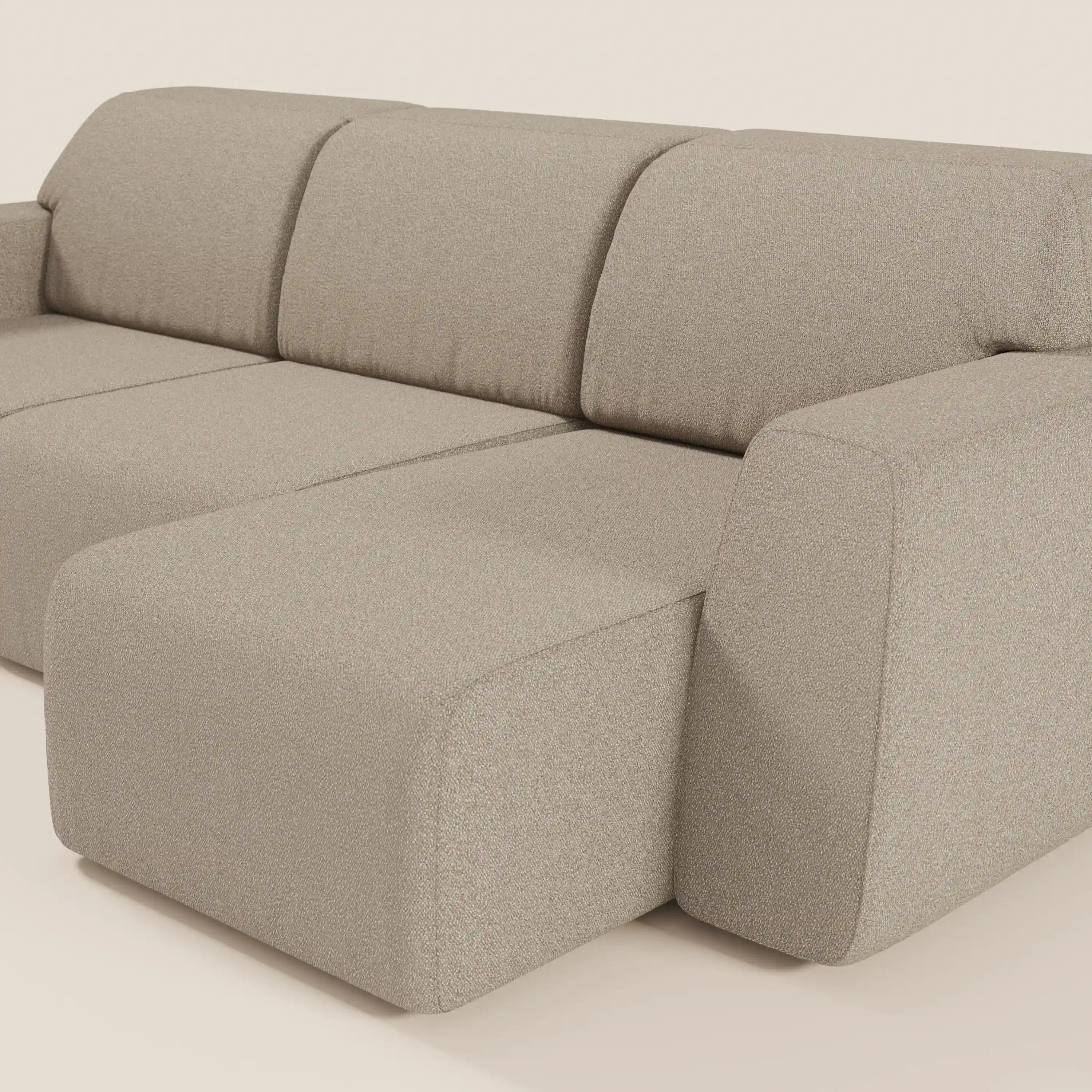 Orbit divano con 3 sedute scorrevoli e allungabili in tessuto effetto cotone smacchiabile T33 - divani.store