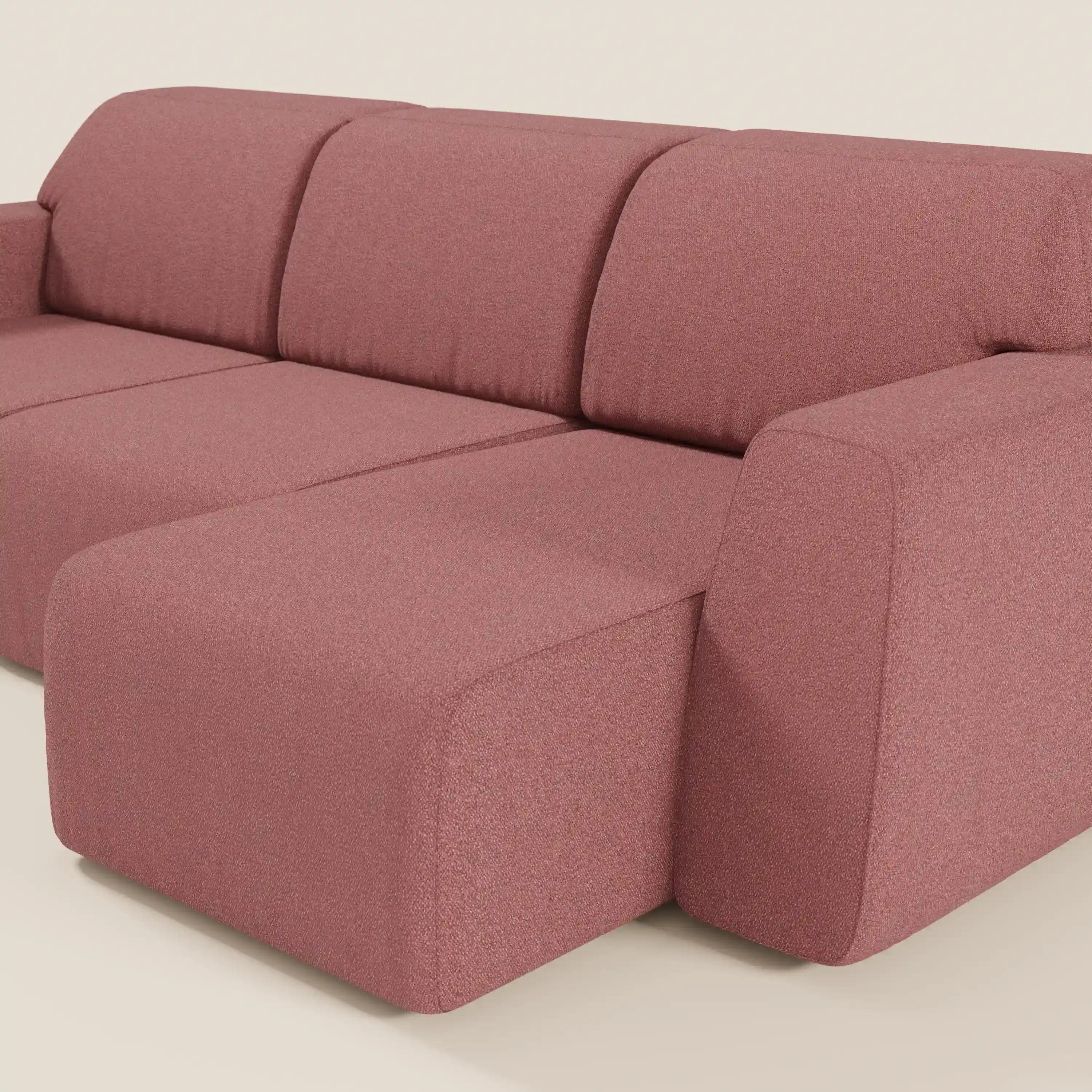 Orbit divano con 3 sedute scorrevoli e allungabili in tessuto effetto cotone smacchiabile T33 - divani.store