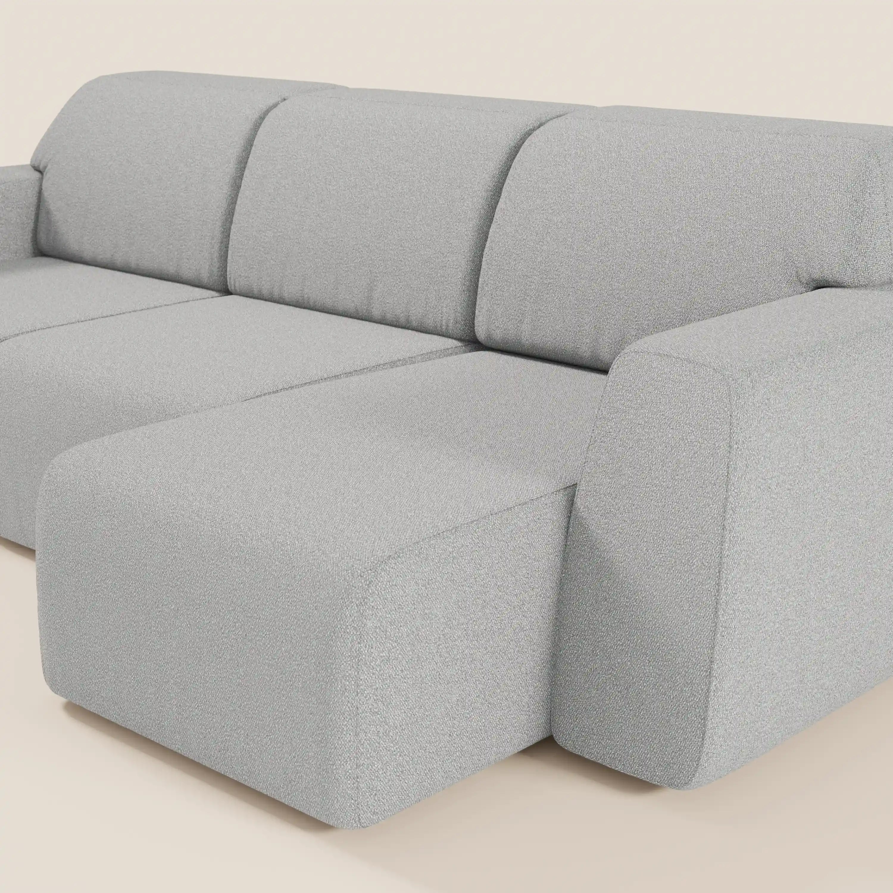 Orbit divano con 3 sedute scorrevoli e allungabili in tessuto effetto cotone smacchiabile T33 - divani.store
