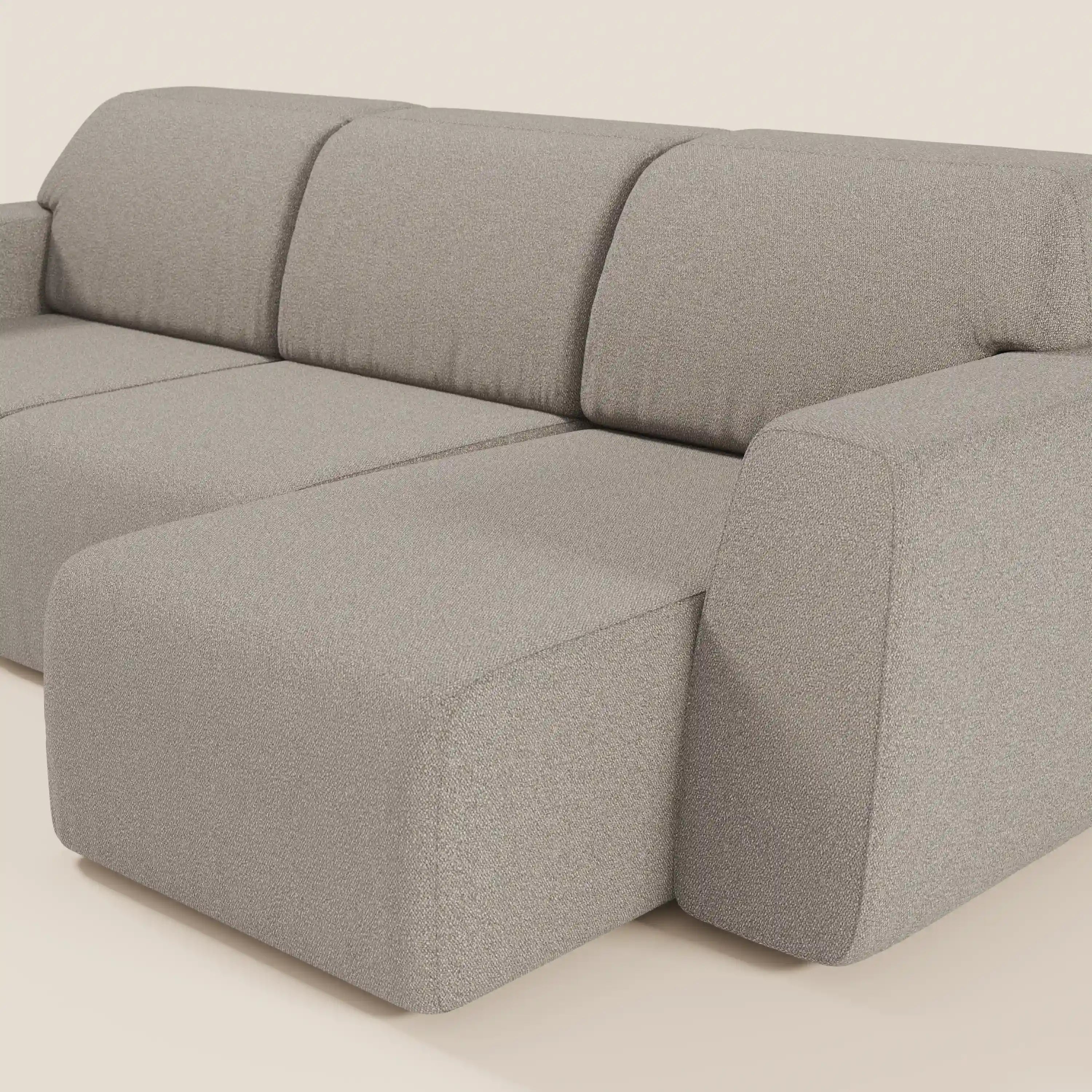 Orbit divano con 3 sedute scorrevoli e allungabili in tessuto effetto cotone smacchiabile T33 - divani.store