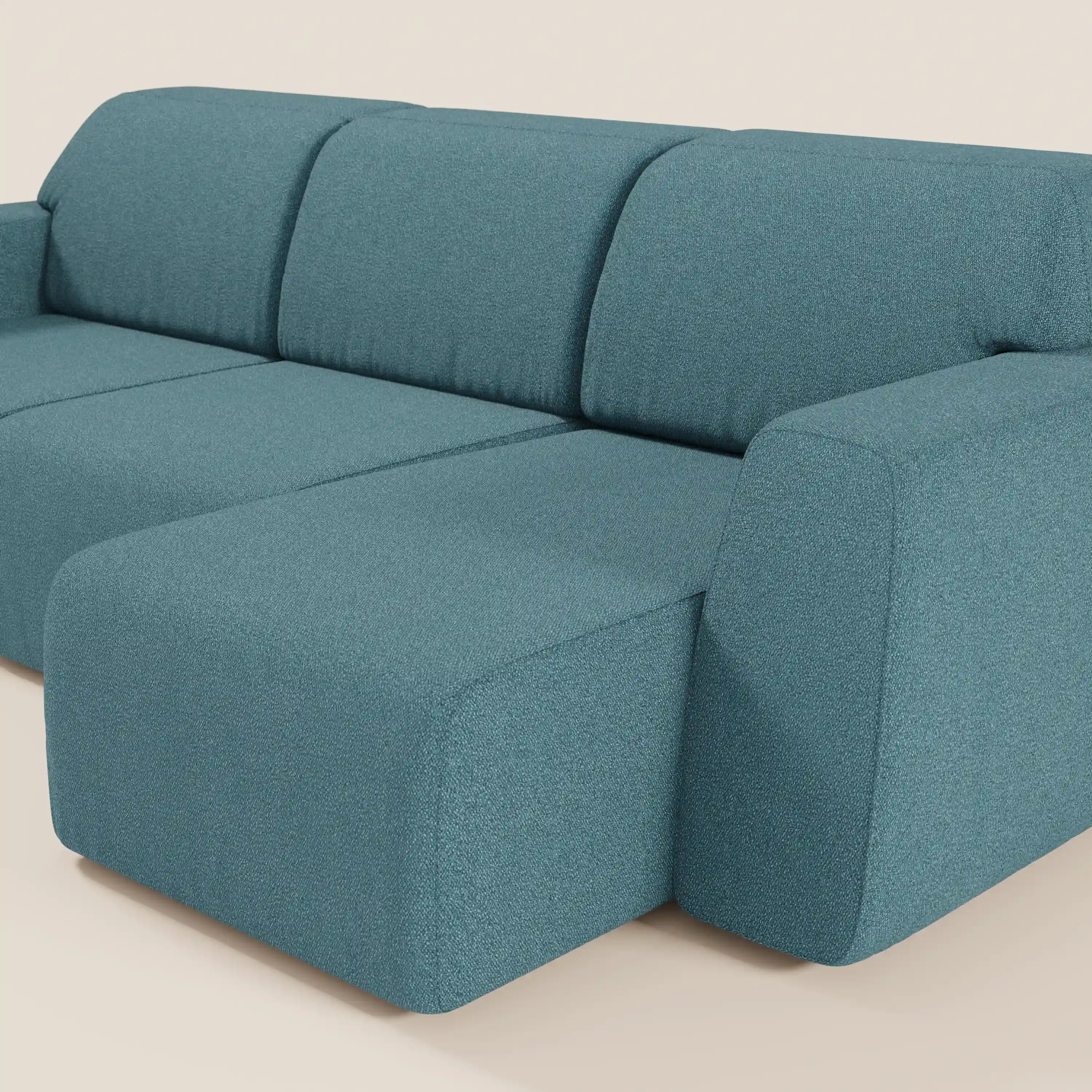 Orbit divano con 3 sedute scorrevoli e allungabili in tessuto effetto cotone smacchiabile T33 - divani.store