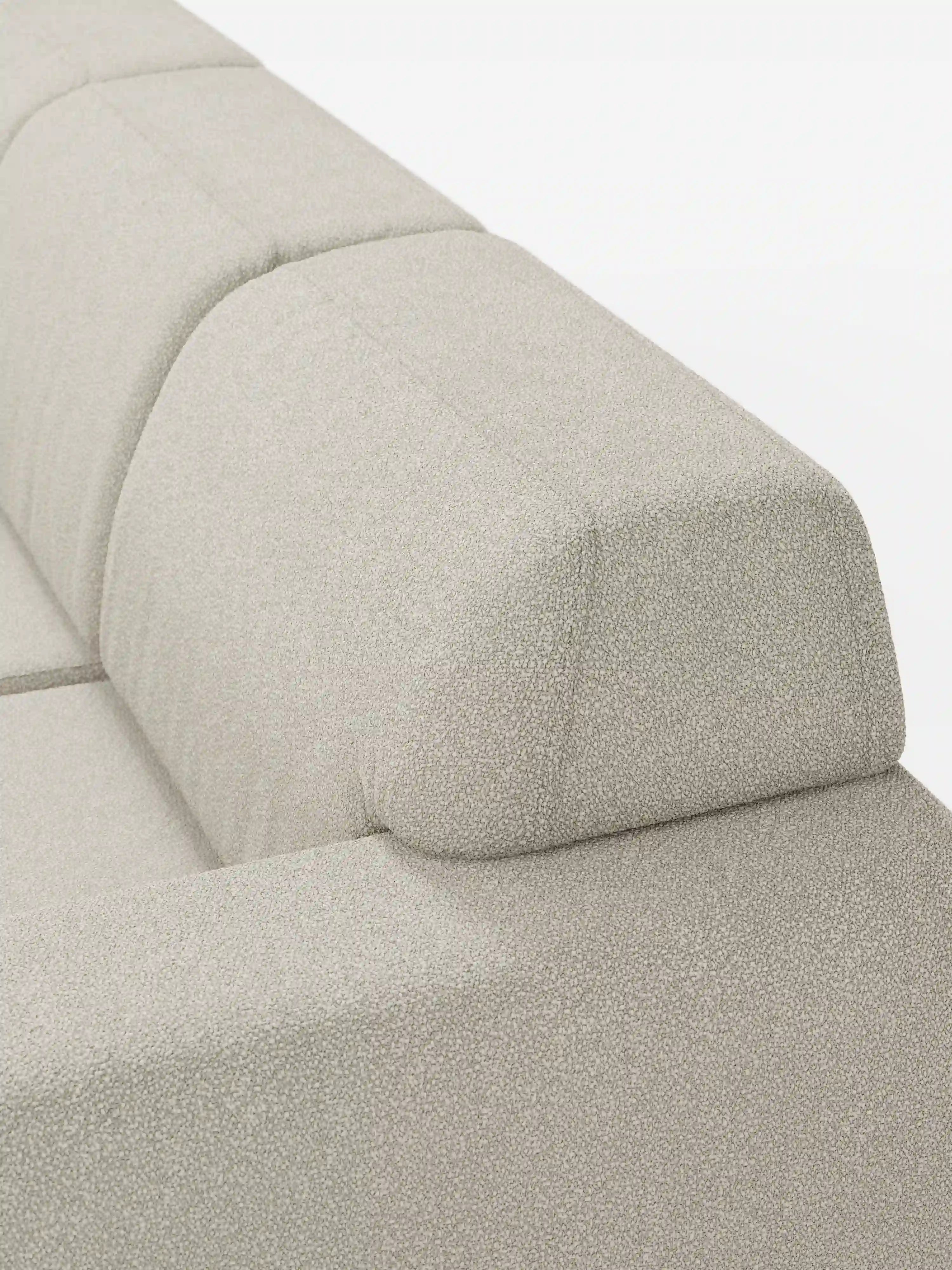 Orbit canapé d’angle avec méridienne réversible et toutes les assises allongeables en tissu anti-taches effet coton T33