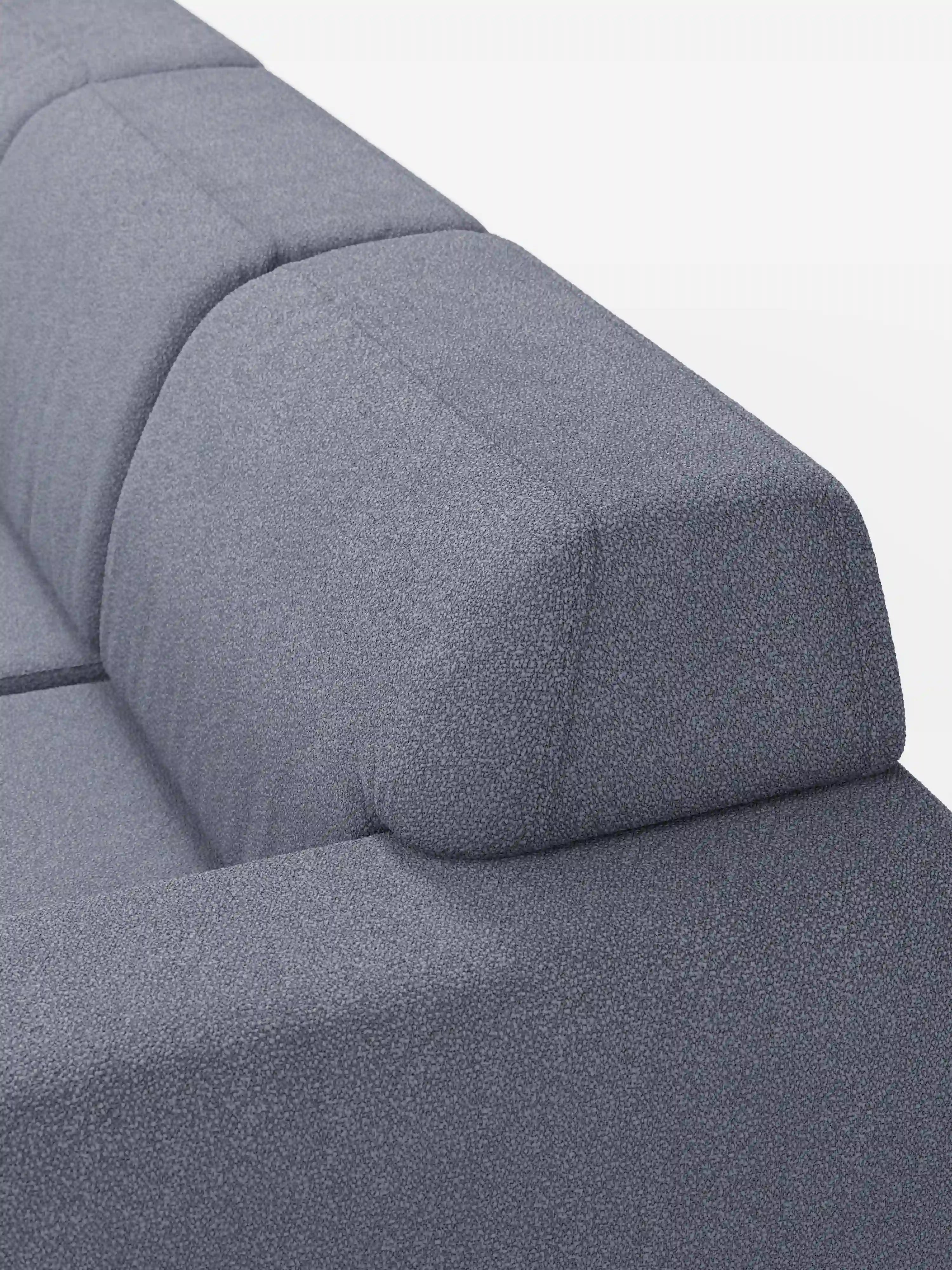 Orbit canapé d’angle avec méridienne réversible et toutes les assises allongeables en tissu anti-taches effet coton T33