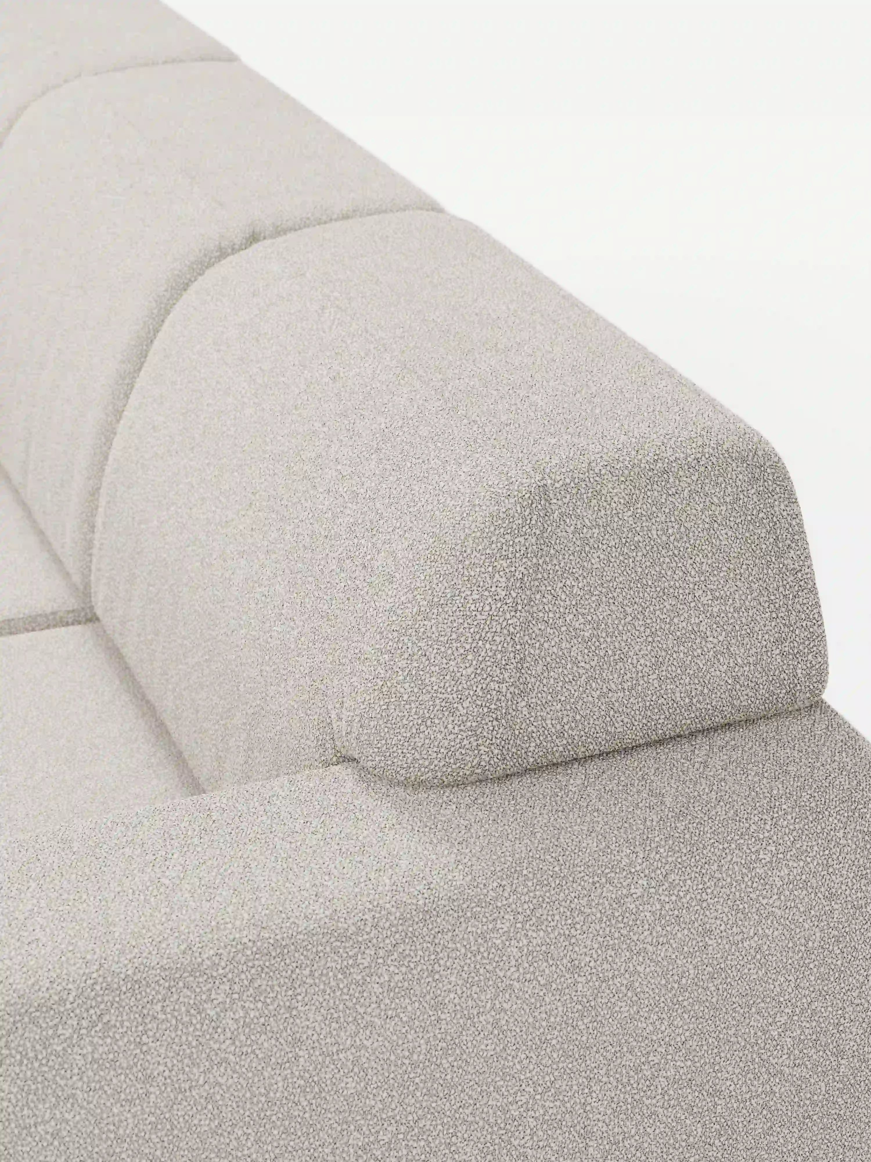 Orbit canapé d’angle avec méridienne réversible et toutes les assises allongeables en tissu anti-taches effet coton T33