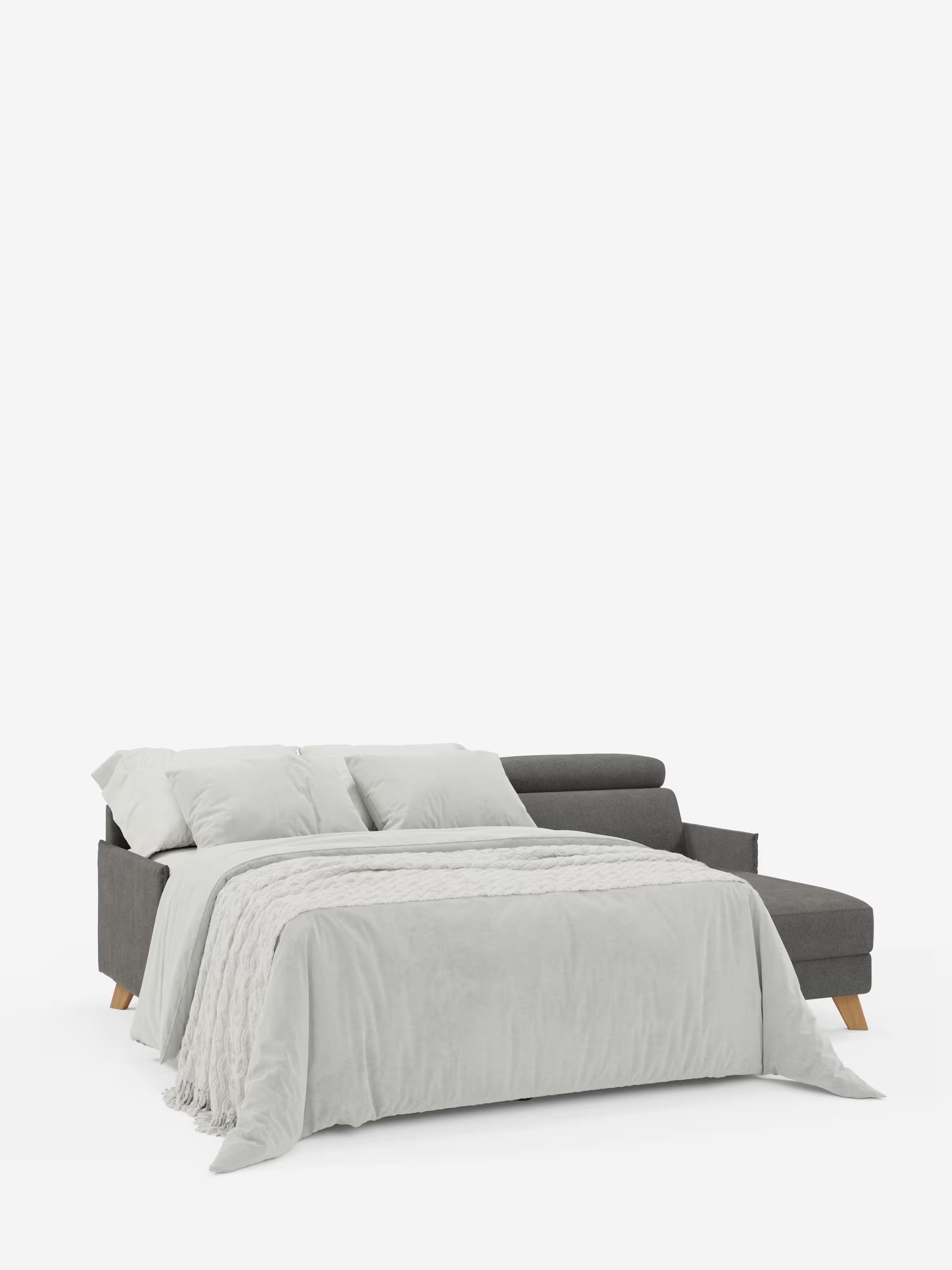 Sole Canapé d'angle convertible avec chaise longue avec coffre et têtières inclinables - tissu détachable T23