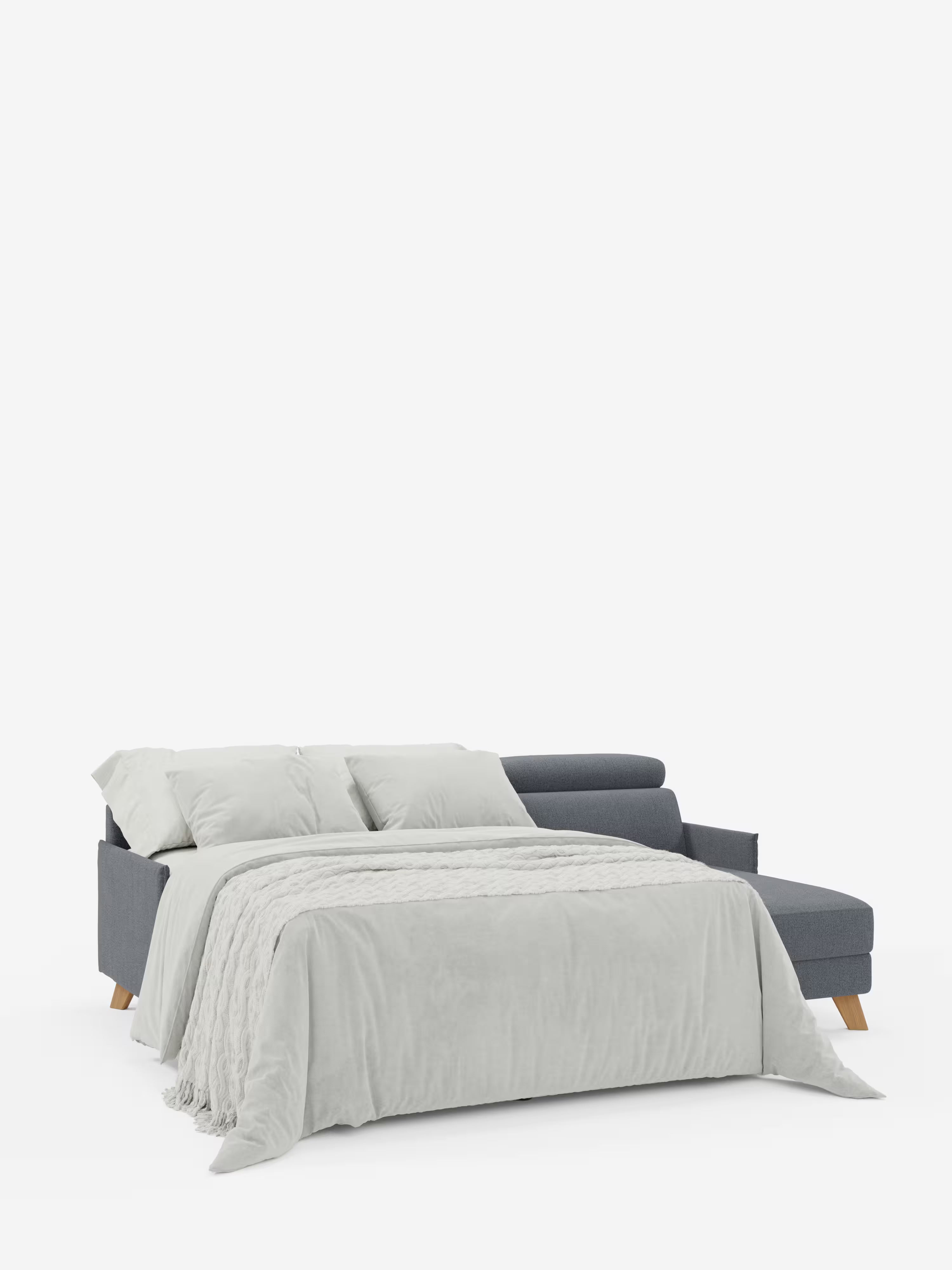 Sole Canapé d'angle convertible avec chaise longue avec coffre et têtières inclinables - tissu détachable T23