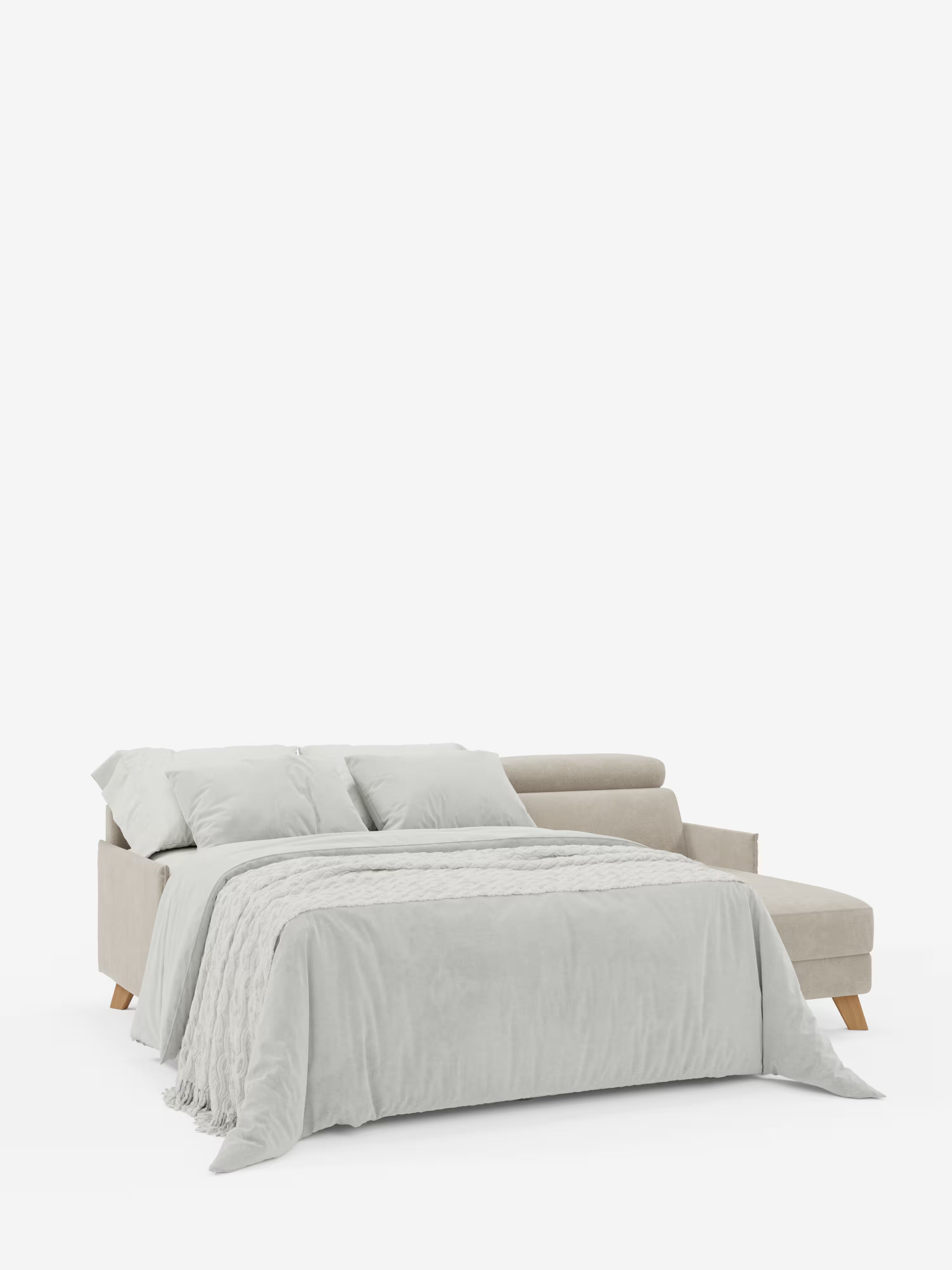 Sole Canapé d'angle convertible avec chaise longue avec coffre et têtières inclinables - tissu détachable T23