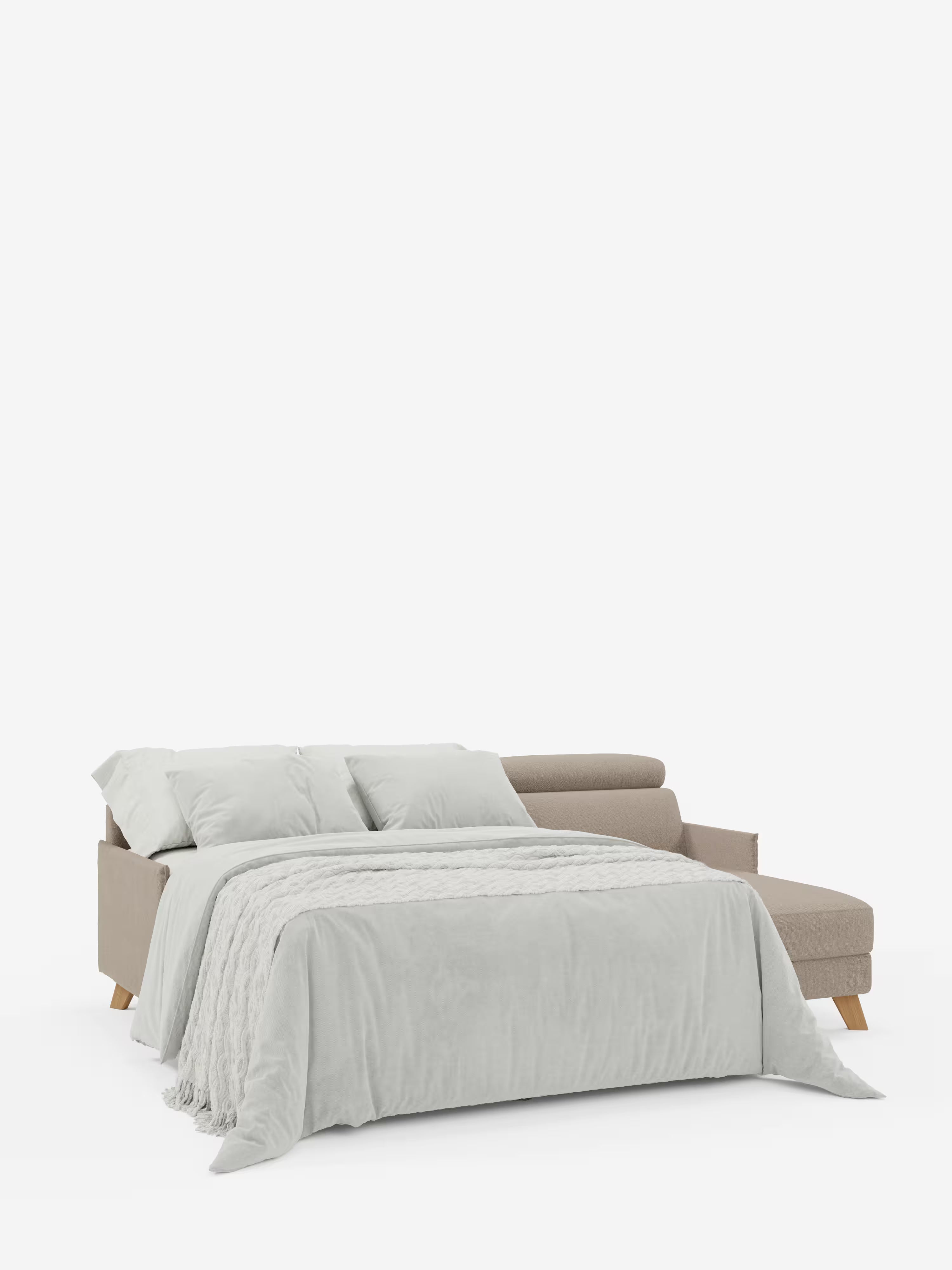 Sole Canapé d'angle convertible avec chaise longue avec coffre et têtières inclinables - tissu détachable T23