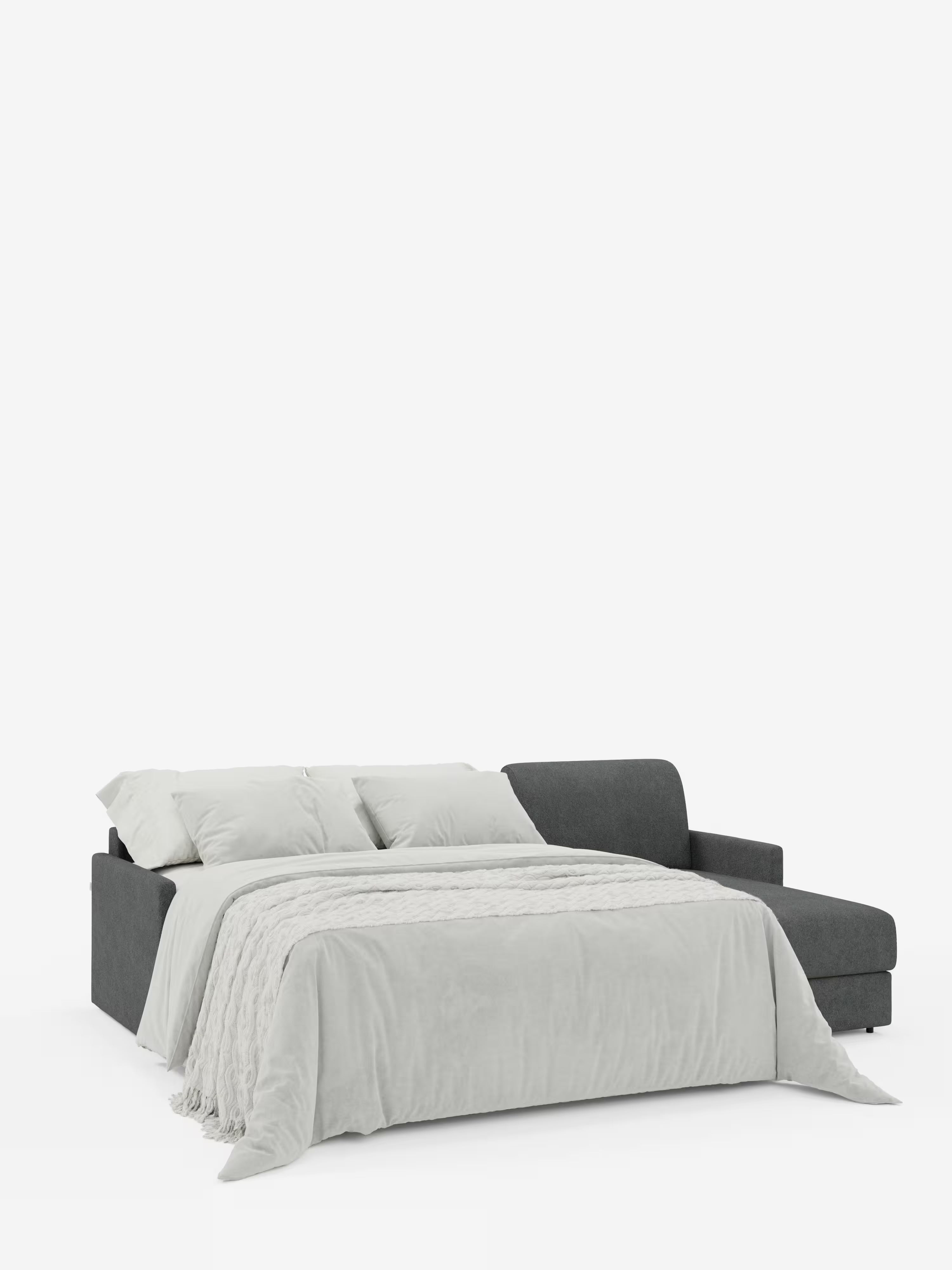 Tommy Divano Letto con penisola contenitore - design minimal e sfoderabile in tessuto smacchiabile simil cotone T33