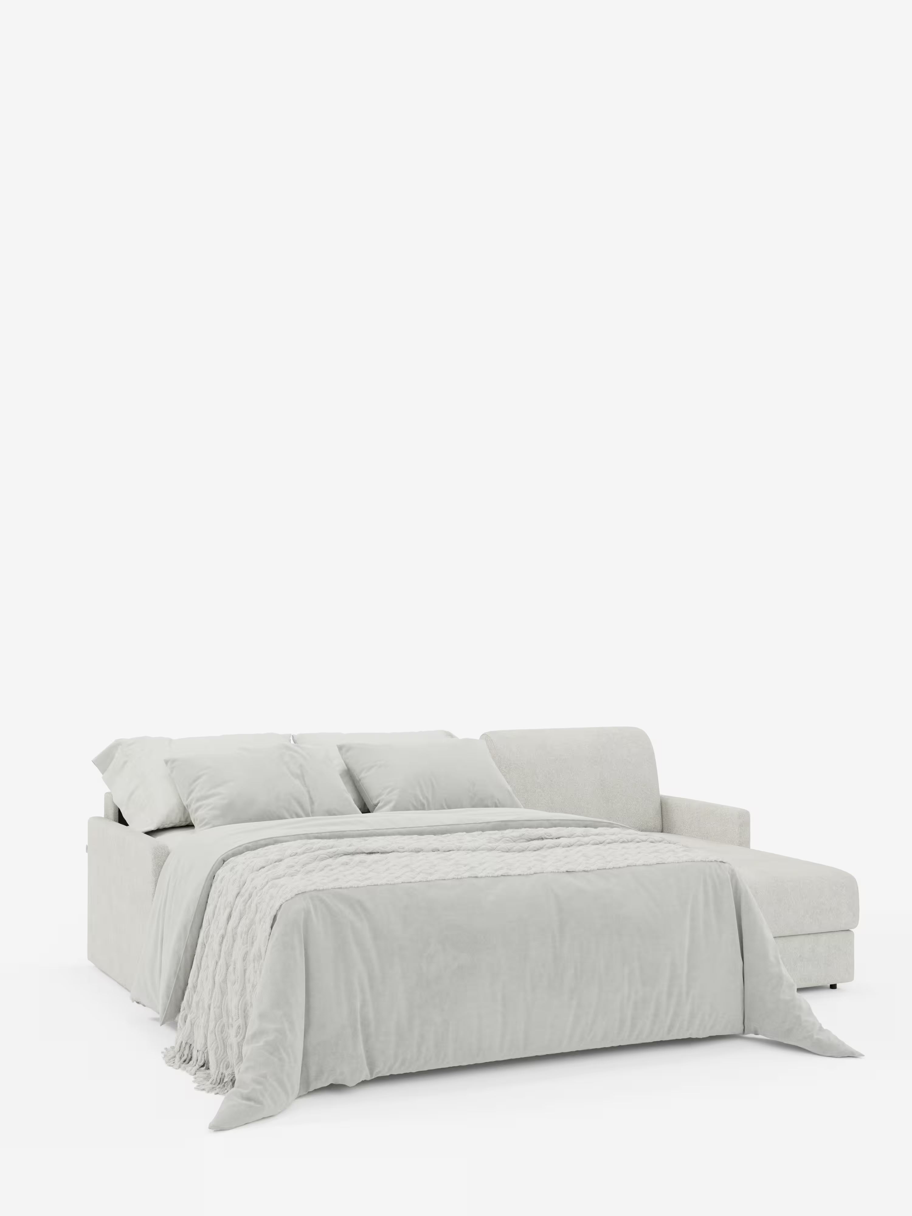 Tommy Divano Letto con penisola contenitore - design minimal e sfoderabile in tessuto smacchiabile simil cotone T33