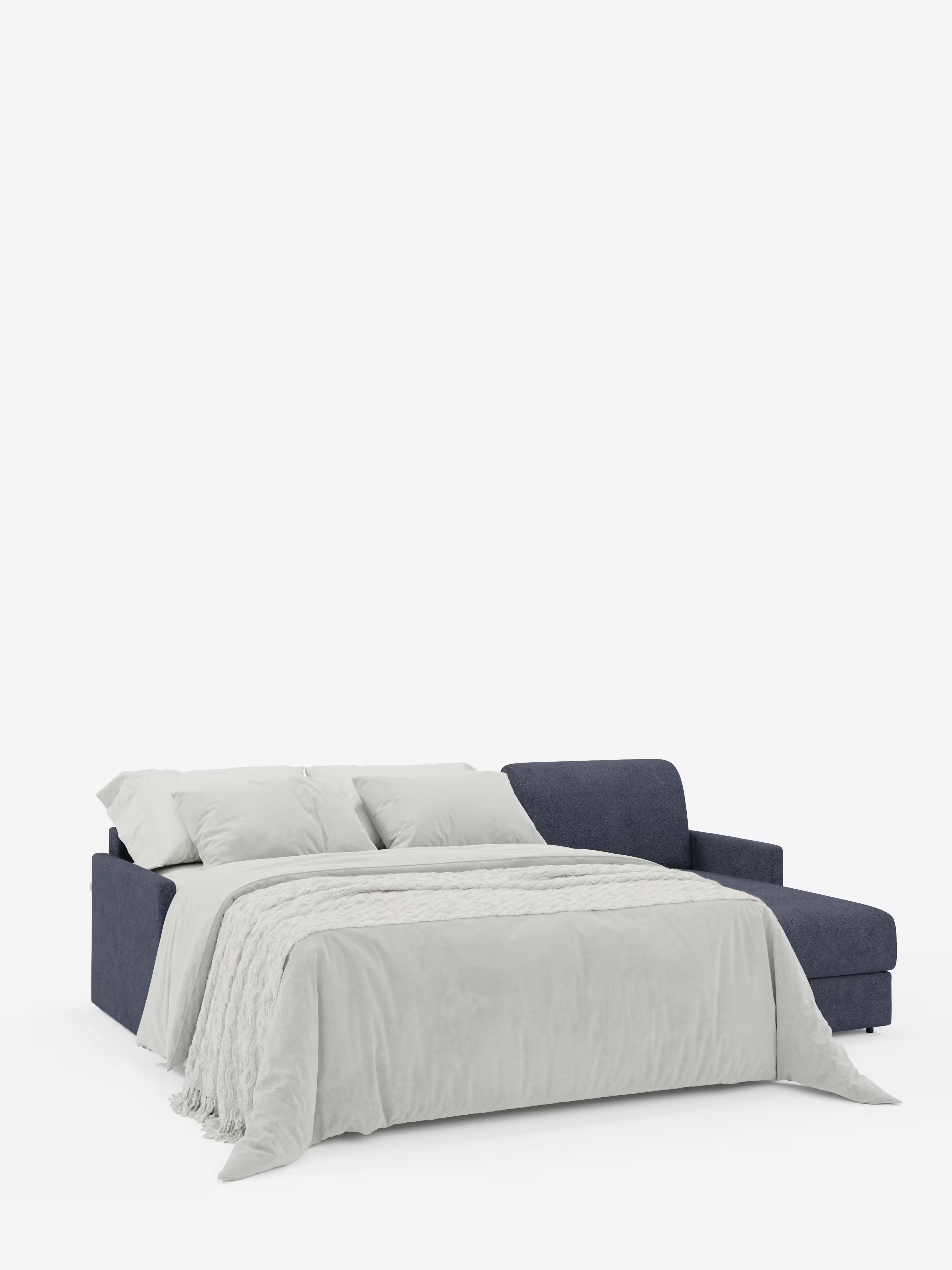 Tommy Divano Letto con penisola contenitore - design minimal e sfoderabile in tessuto smacchiabile simil cotone T33