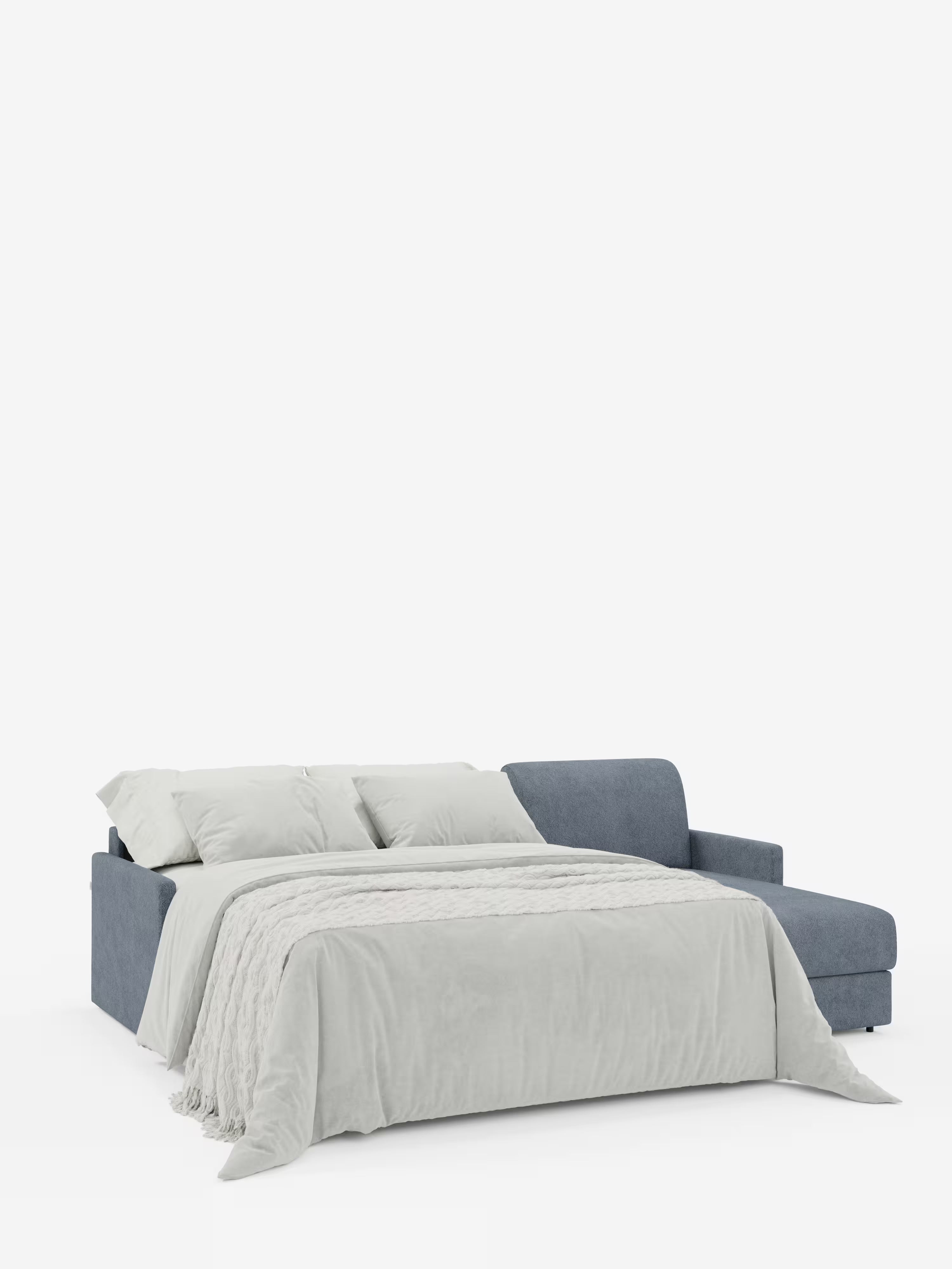 Tommy Divano Letto con penisola contenitore - design minimal e sfoderabile in tessuto smacchiabile simil cotone T33