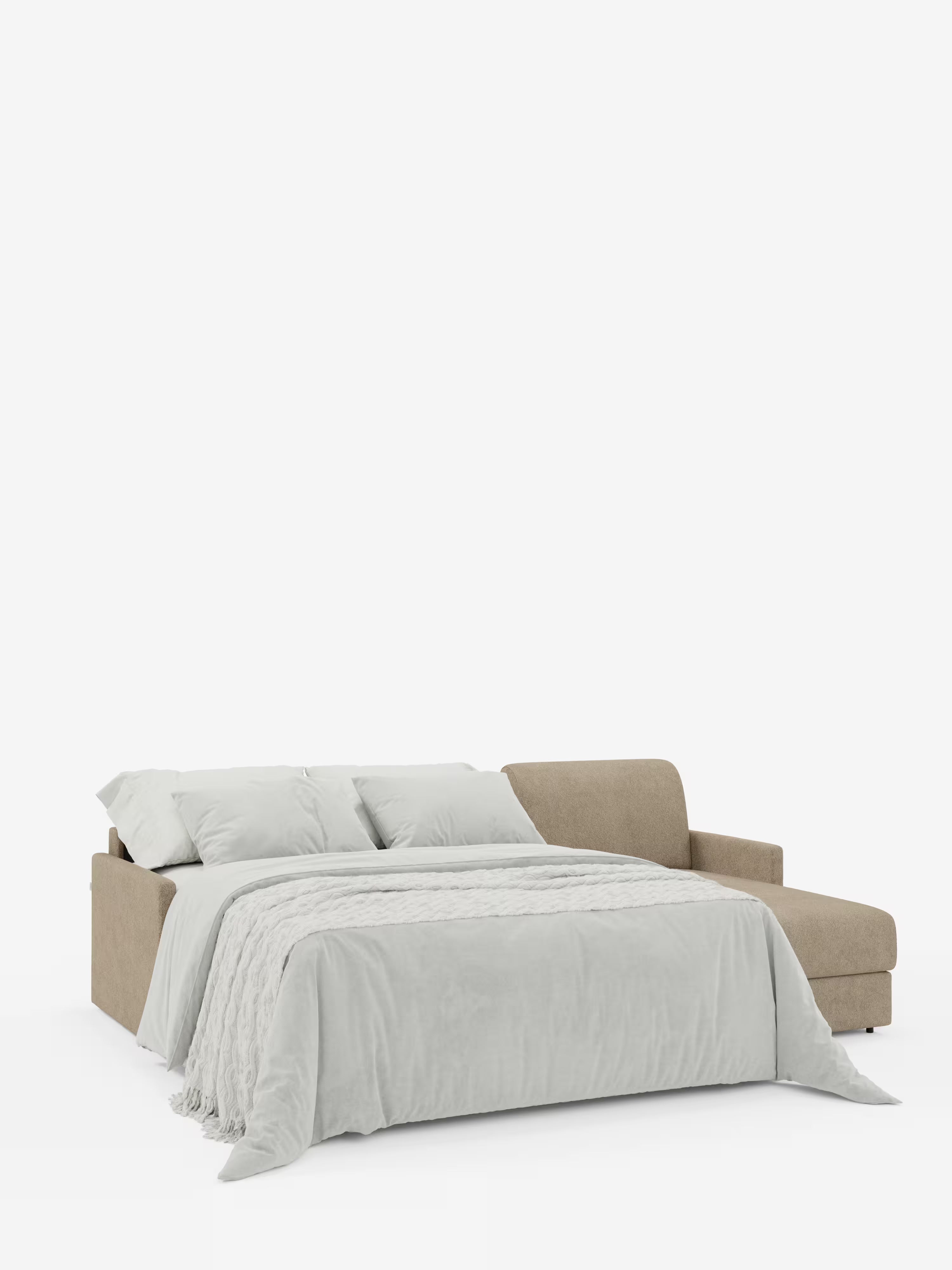 Tommy Divano Letto con penisola contenitore - design minimal e sfoderabile in tessuto smacchiabile simil cotone T33