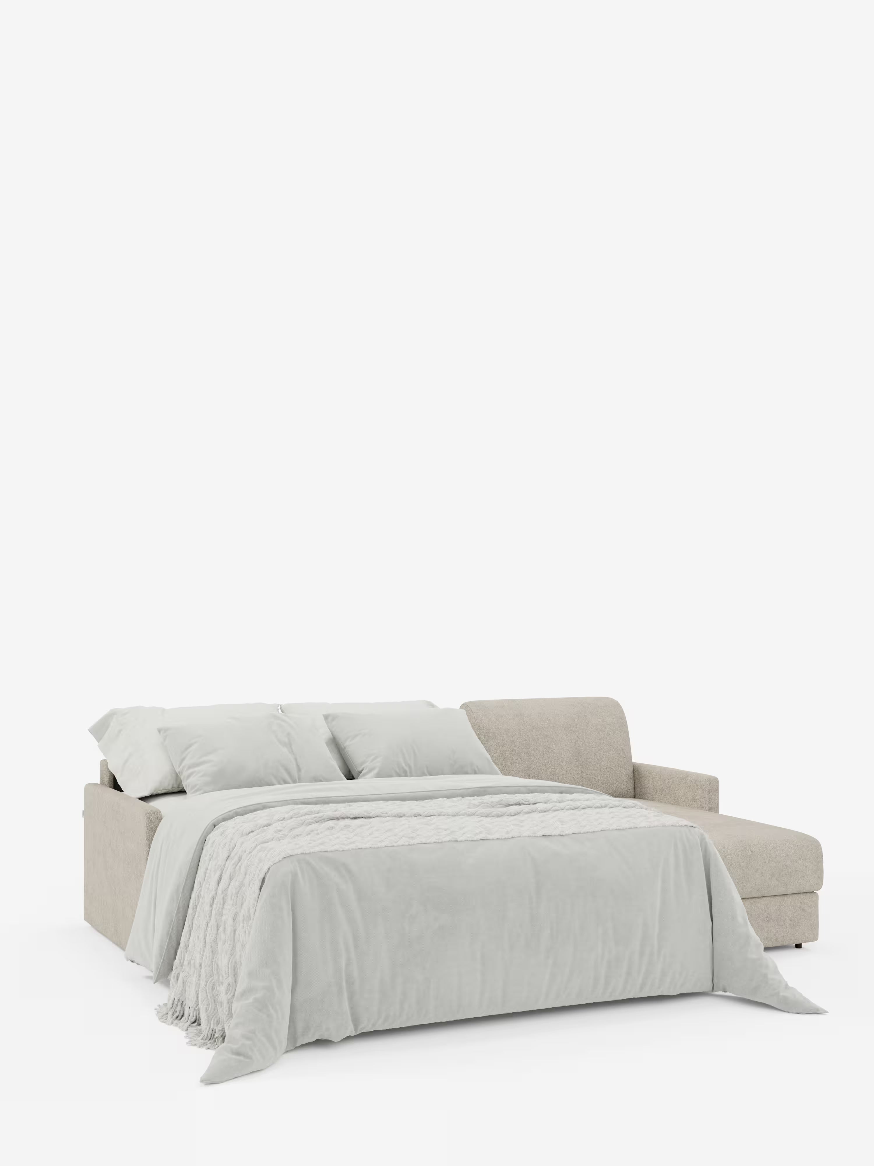 Tommy Divano Letto con penisola contenitore - design minimal e sfoderabile in tessuto smacchiabile simil cotone T33