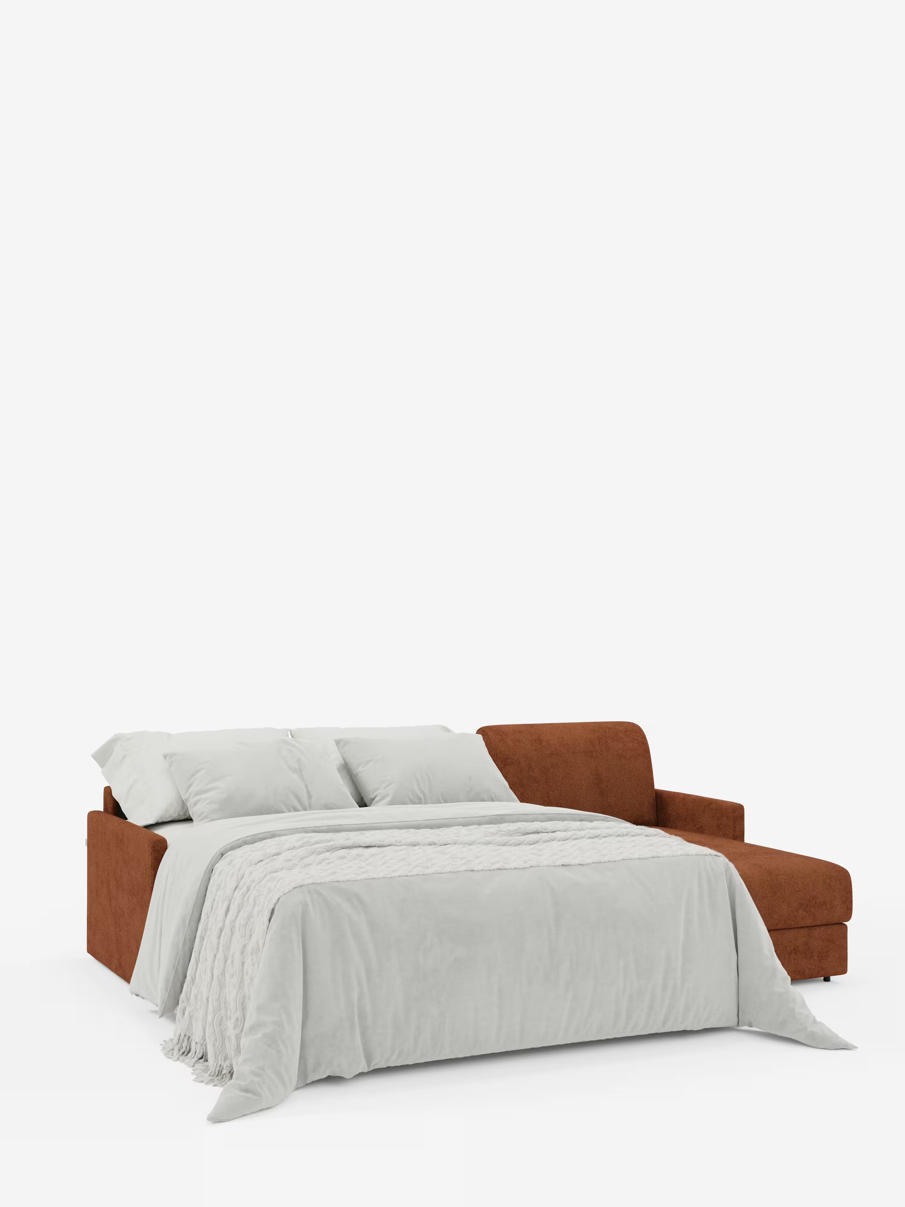 Tommy Divano Letto con penisola contenitore - design minimal e sfoderabile in tessuto smacchiabile simil cotone T33