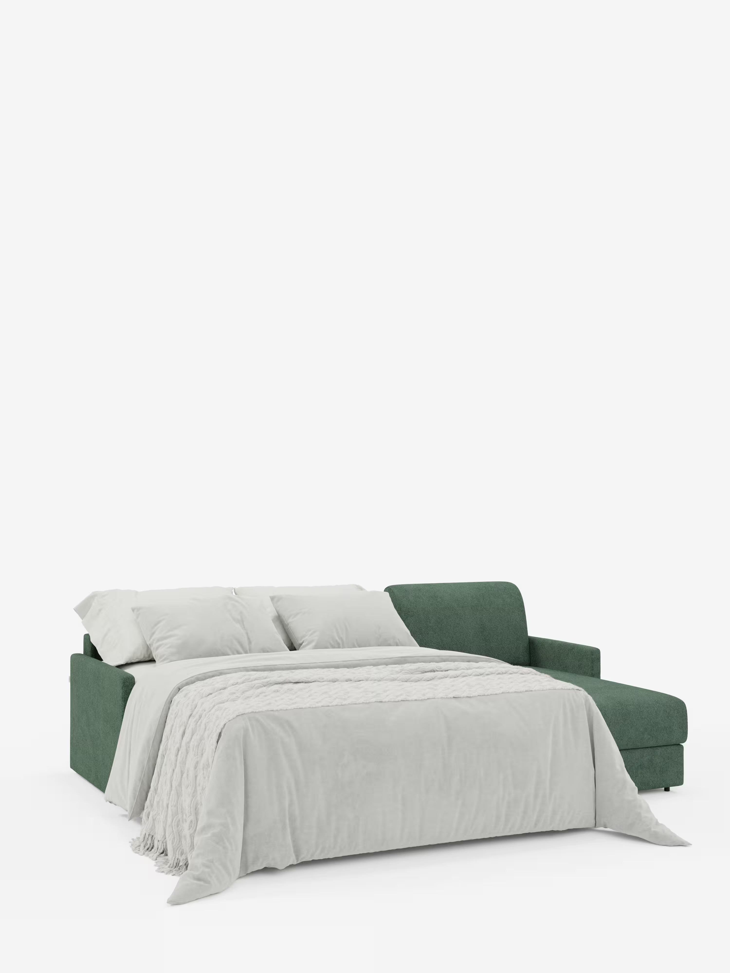 Tommy Divano Letto con penisola contenitore - design minimal e sfoderabile in tessuto smacchiabile simil cotone T33