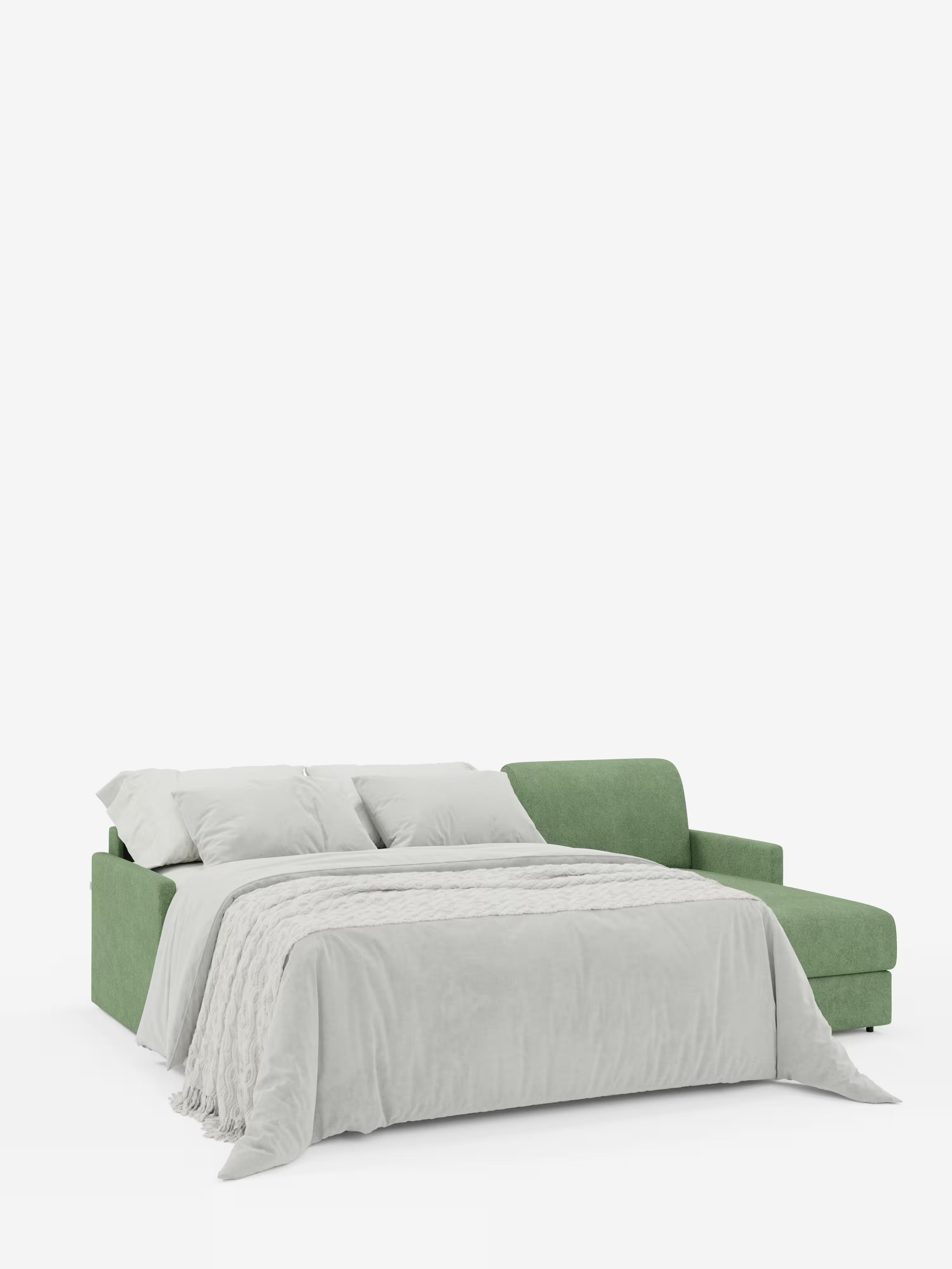 Tommy Divano Letto con penisola contenitore - design minimal e sfoderabile in tessuto smacchiabile simil cotone T33