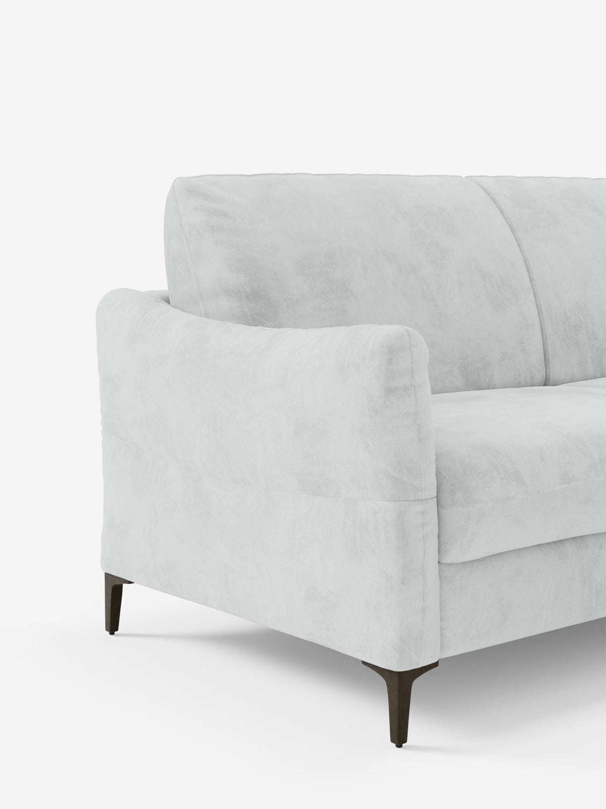 Dalia canapé-lit avec méridienne coffre de rangement et matelas de 18 cm de hauteur - pieds hauts et tissu anti-taches T30