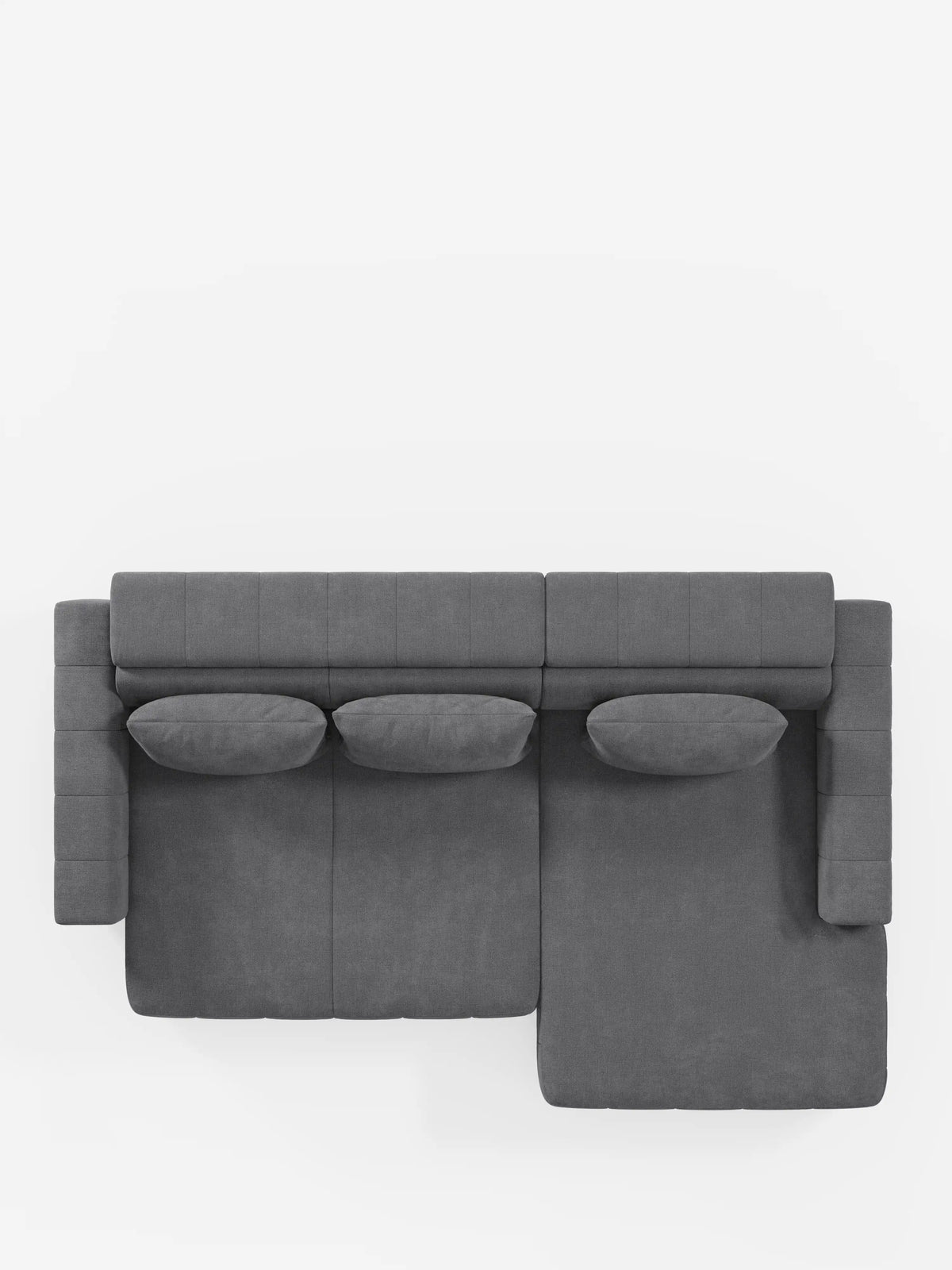 Doric Canapé d’angle avec méridienne et assises extensibles avec relax électrique - appuie-têtes inclinables en tissu anti-taches T23