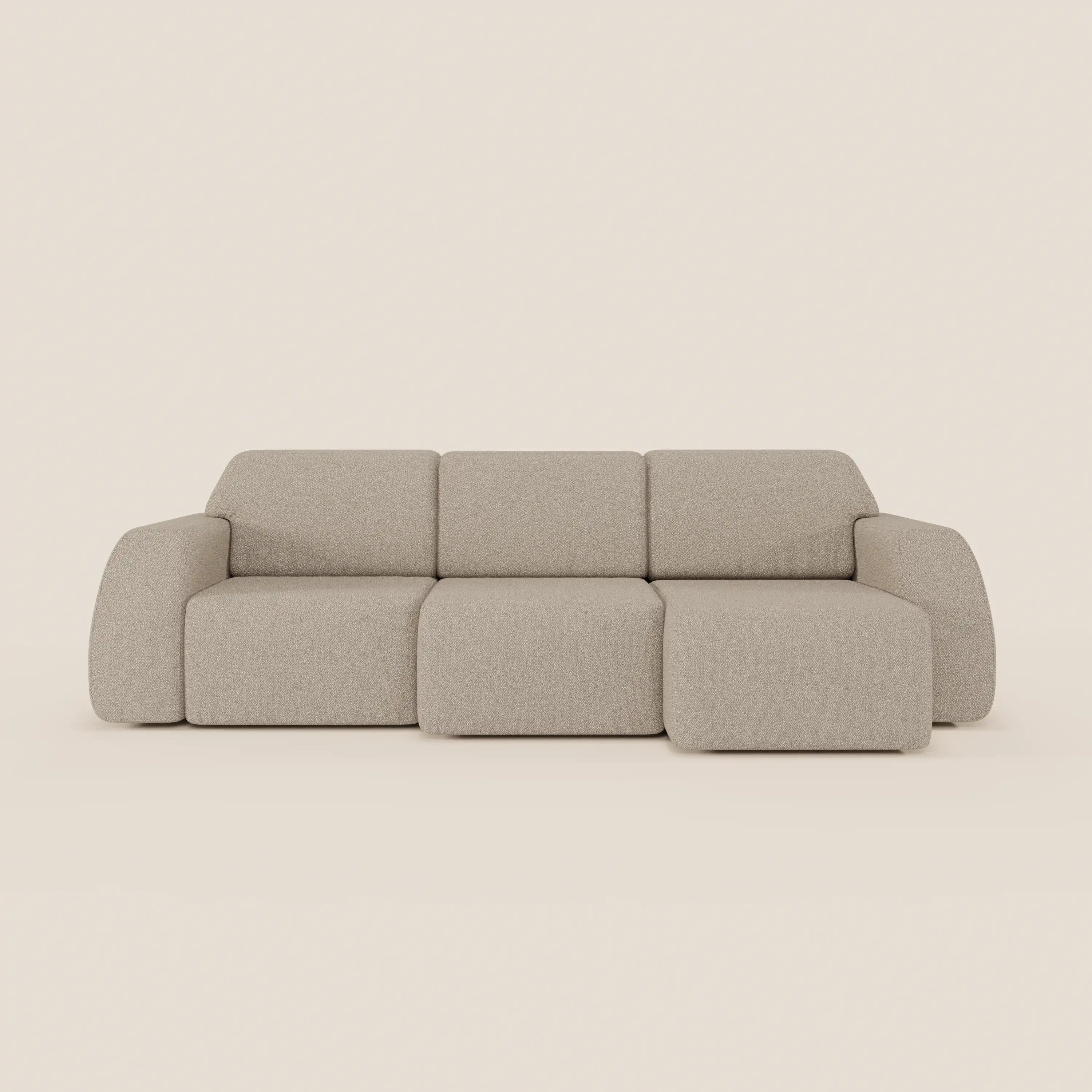Orbit divano con 3 sedute scorrevoli e allungabili in tessuto effetto cotone smacchiabile T33 - divani.store