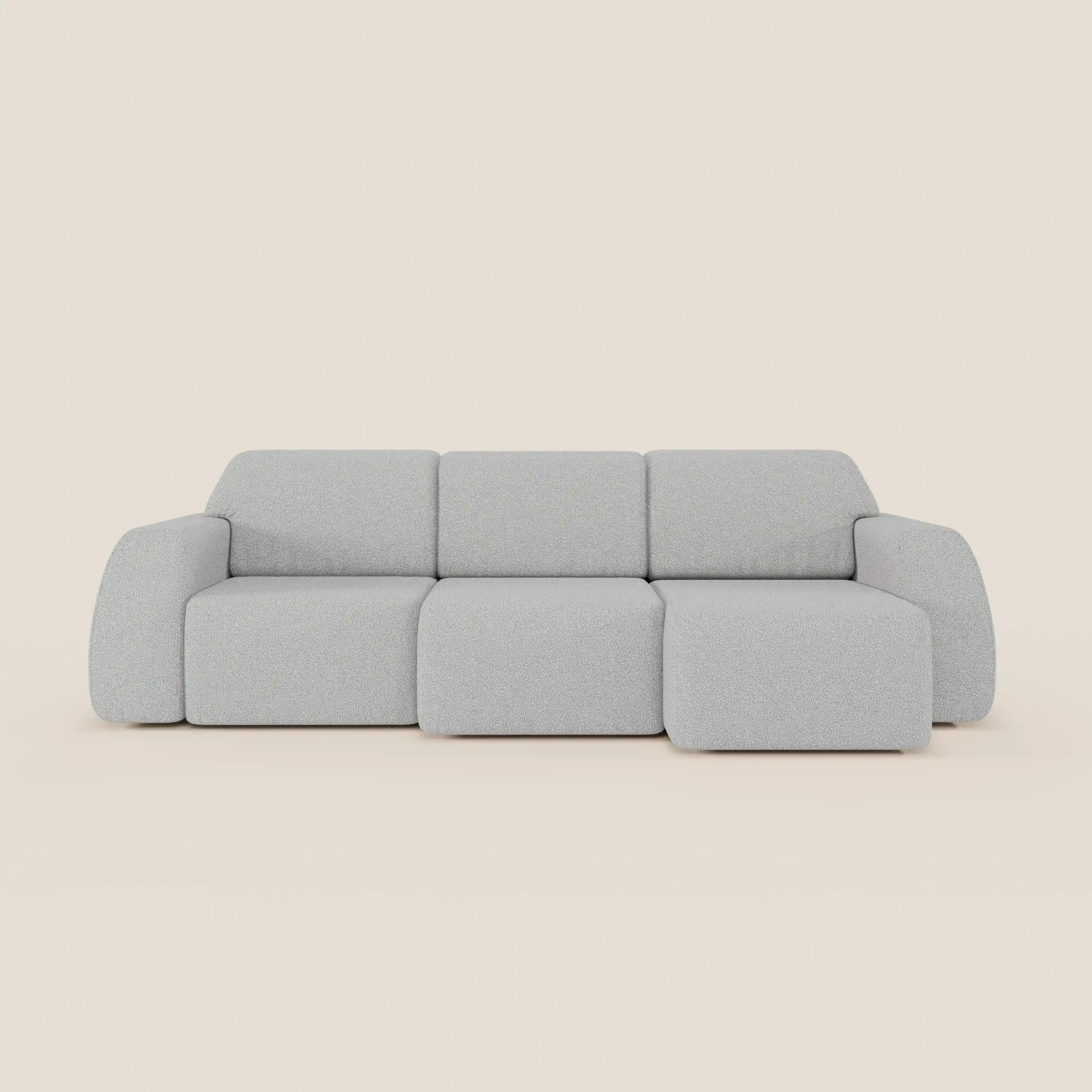 Orbit divano con 3 sedute scorrevoli e allungabili in tessuto effetto cotone smacchiabile T33 - divani.store