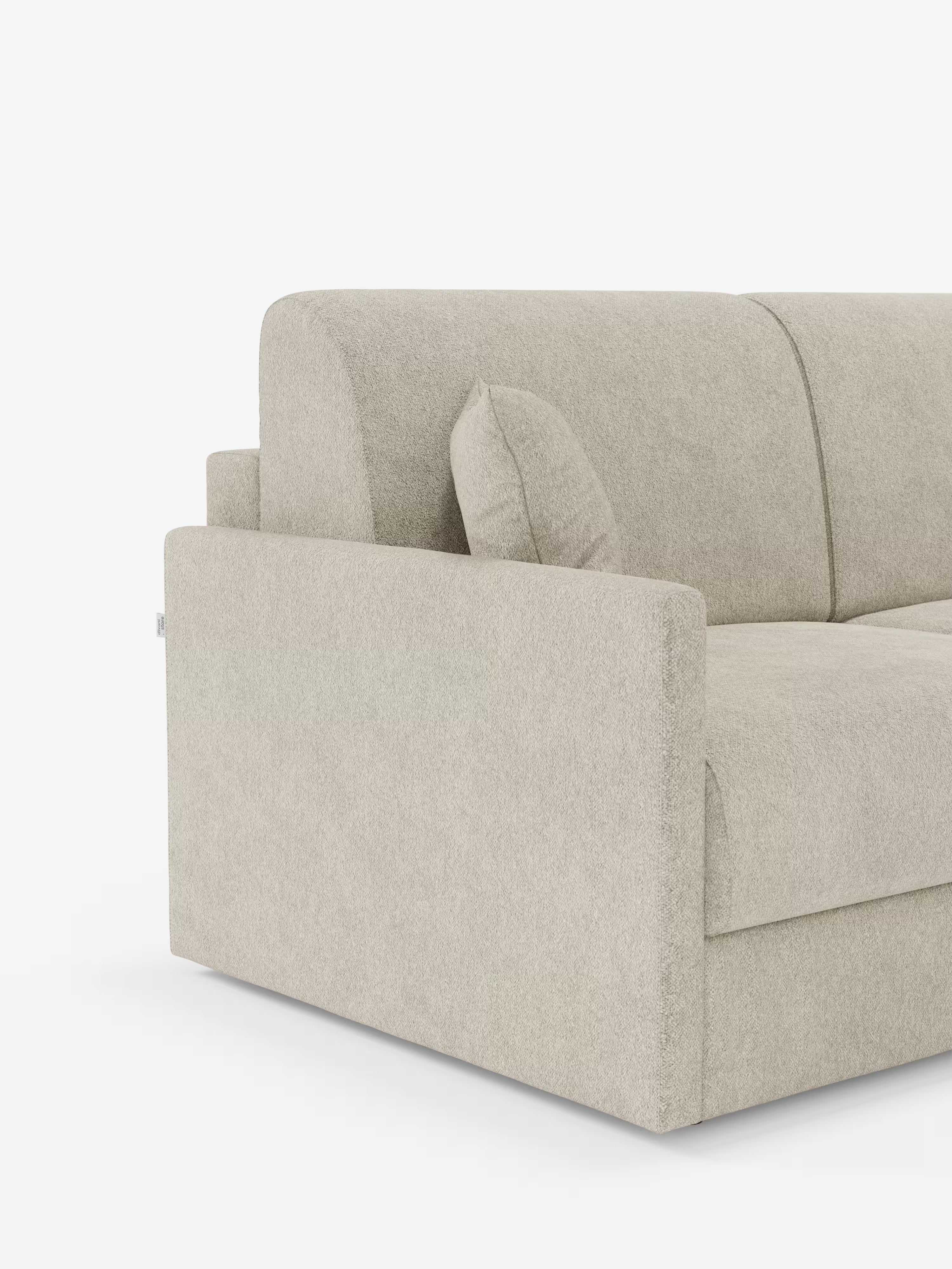 Tommy Divano Letto con penisola contenitore - design minimal e sfoderabile in tessuto smacchiabile simil cotone T33