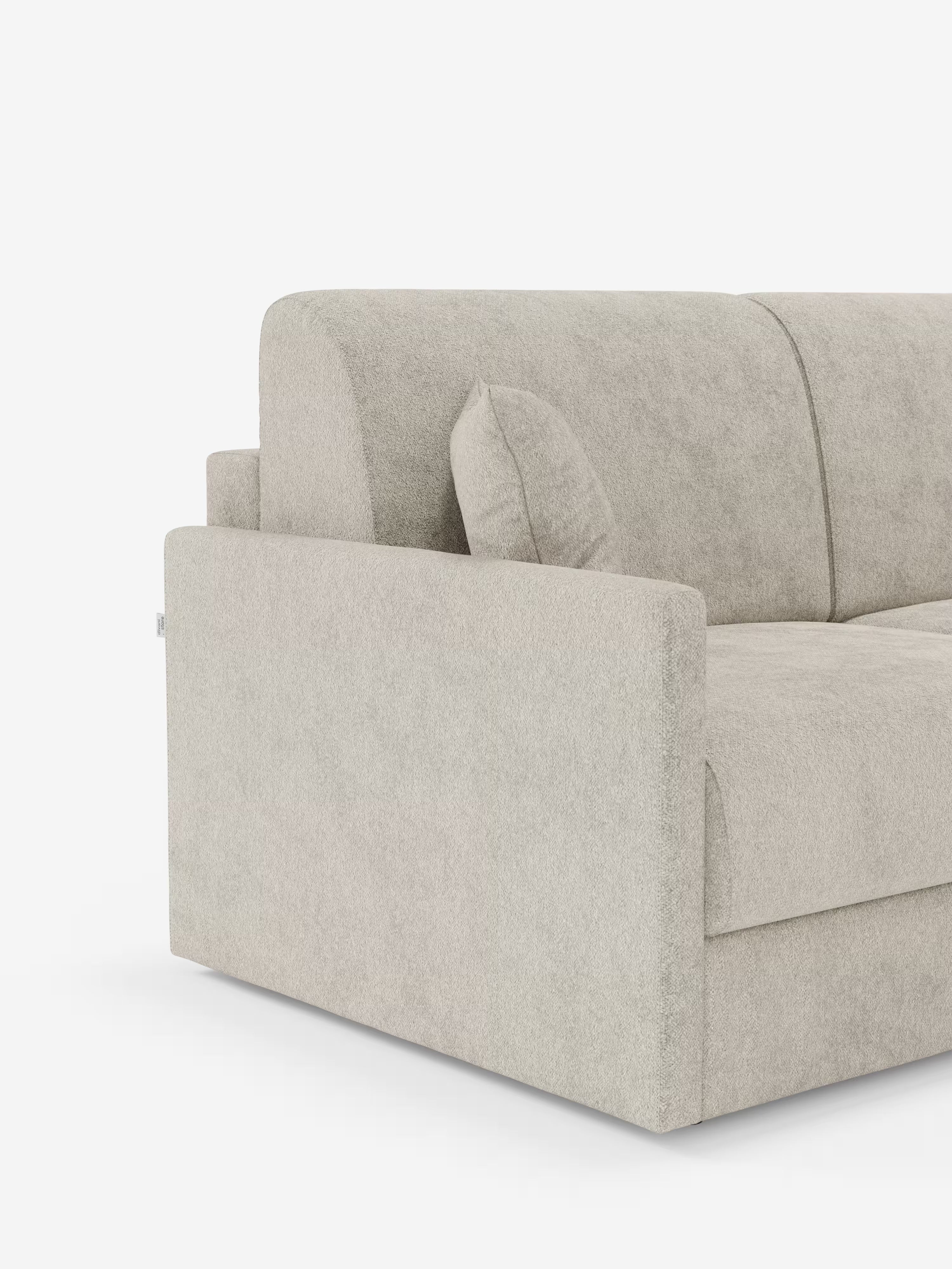 Tommy Divano Letto con penisola contenitore - design minimal e sfoderabile in tessuto smacchiabile simil cotone T33