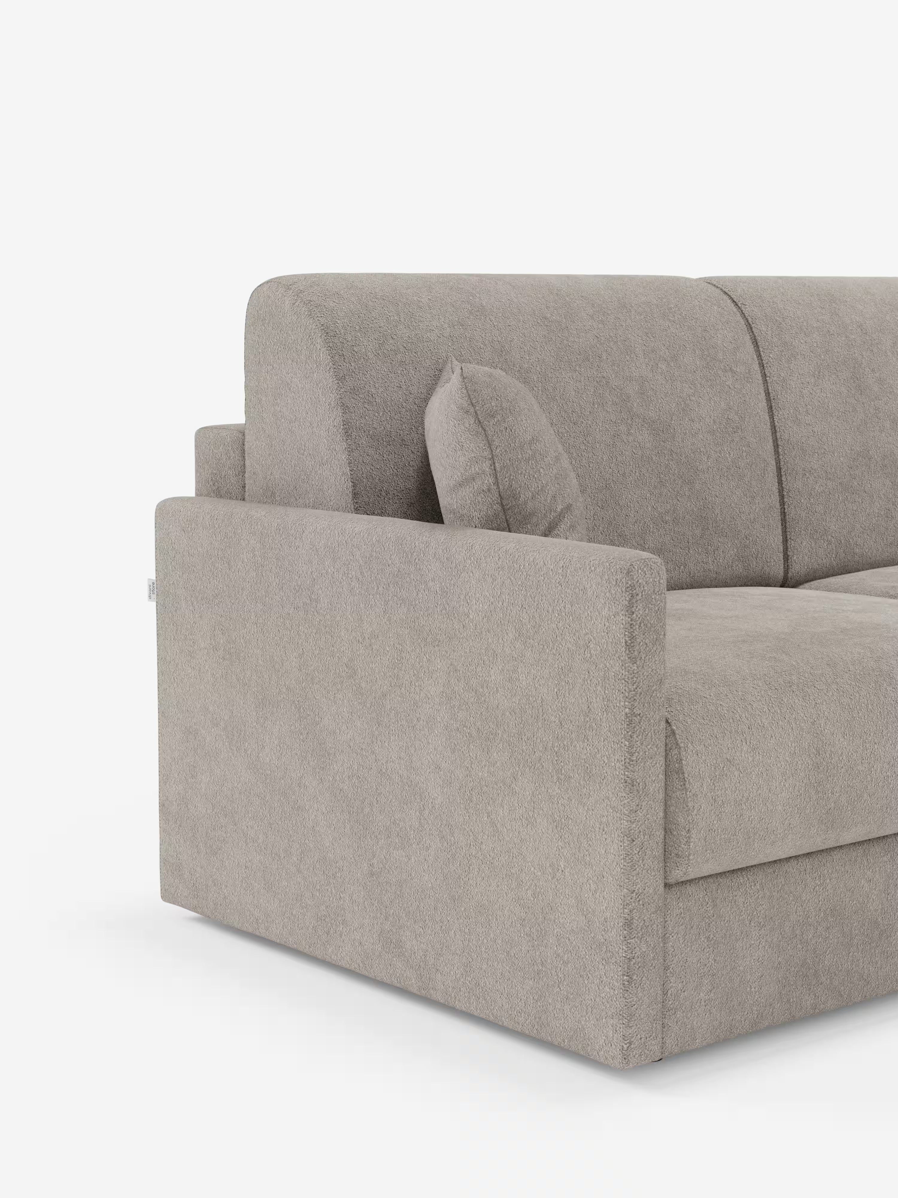 Tommy Divano Letto con penisola contenitore - design minimal e sfoderabile in tessuto smacchiabile simil cotone T33