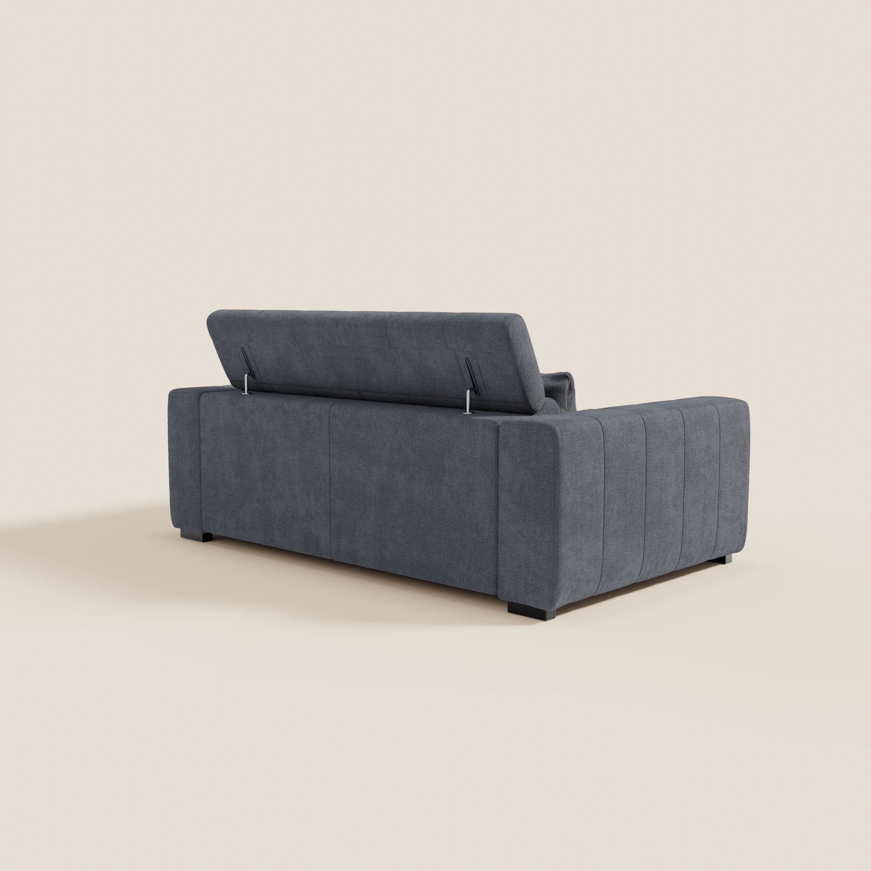 Doric divano 3 posti con sedute allungabili tramite relax elettrico - poggiatesta reclinabile in tessuto smacchiabile T23 - divani.store