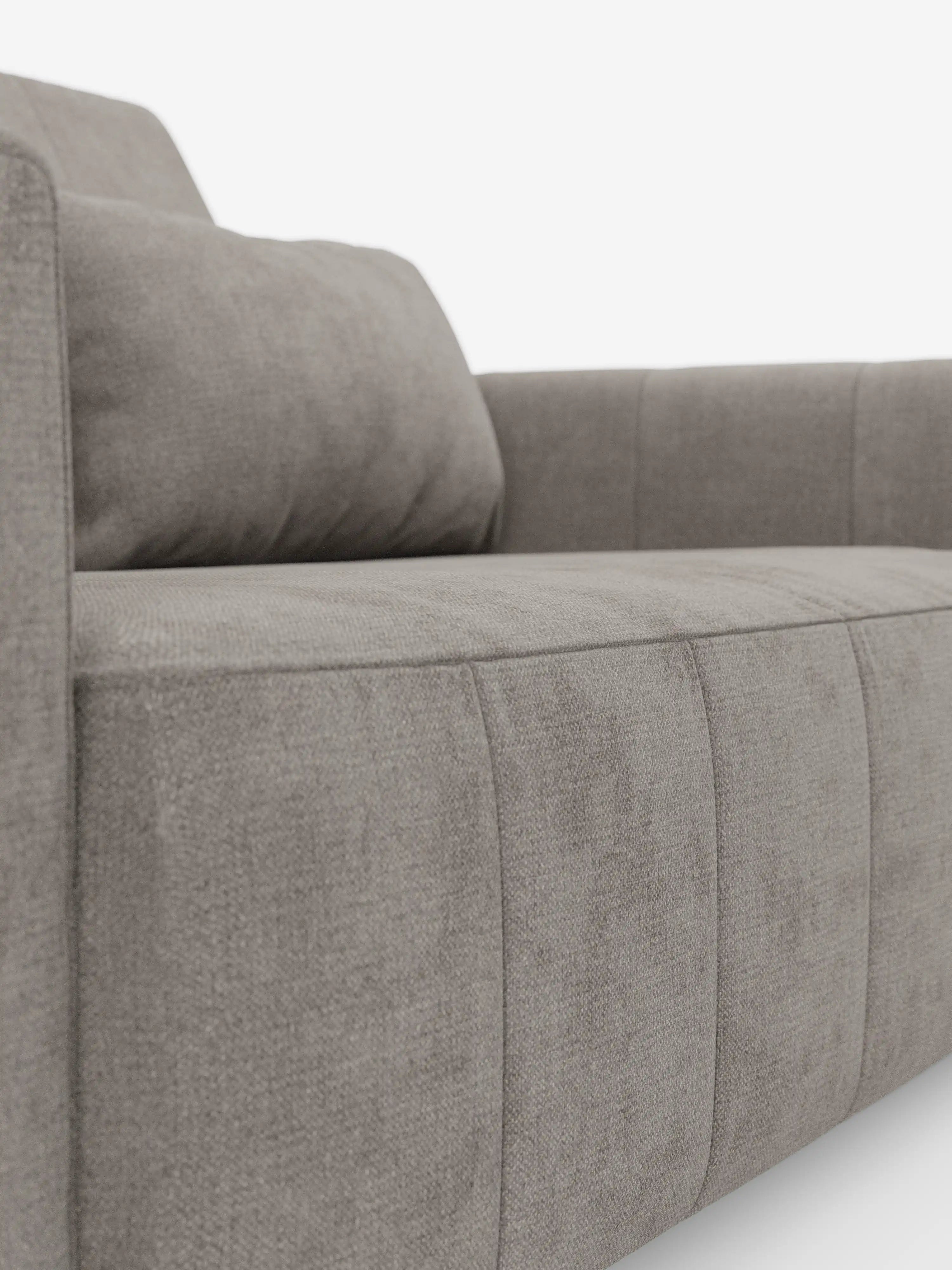 Doric canapé 3 places avec assises extensibles via relax électrique - appuie-tête inclinable en tissu anti-taches T23