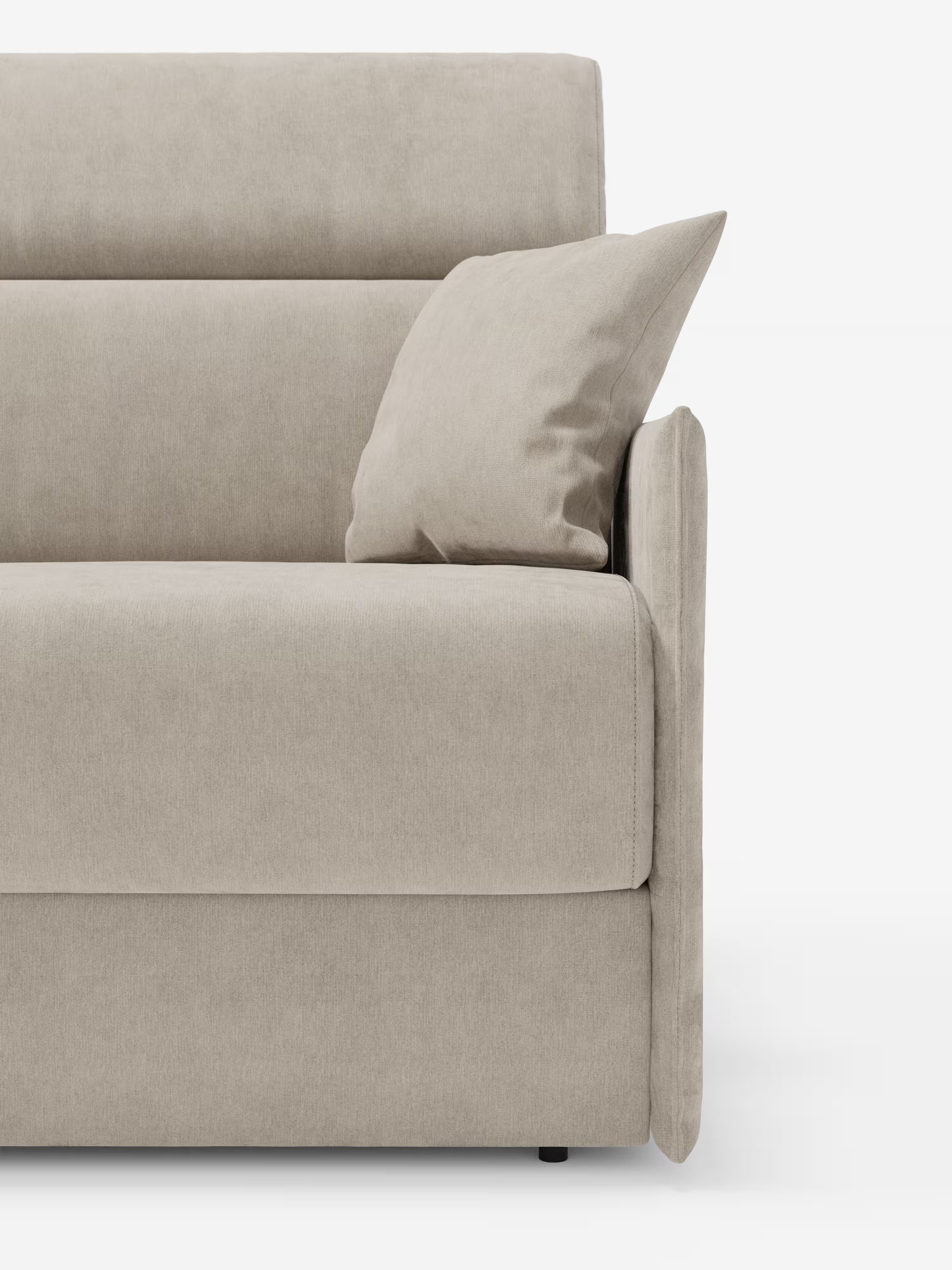 Miryam Canapé convertible avec têtières inclinables et confort maximal - design compact en tissu doux détachable T31