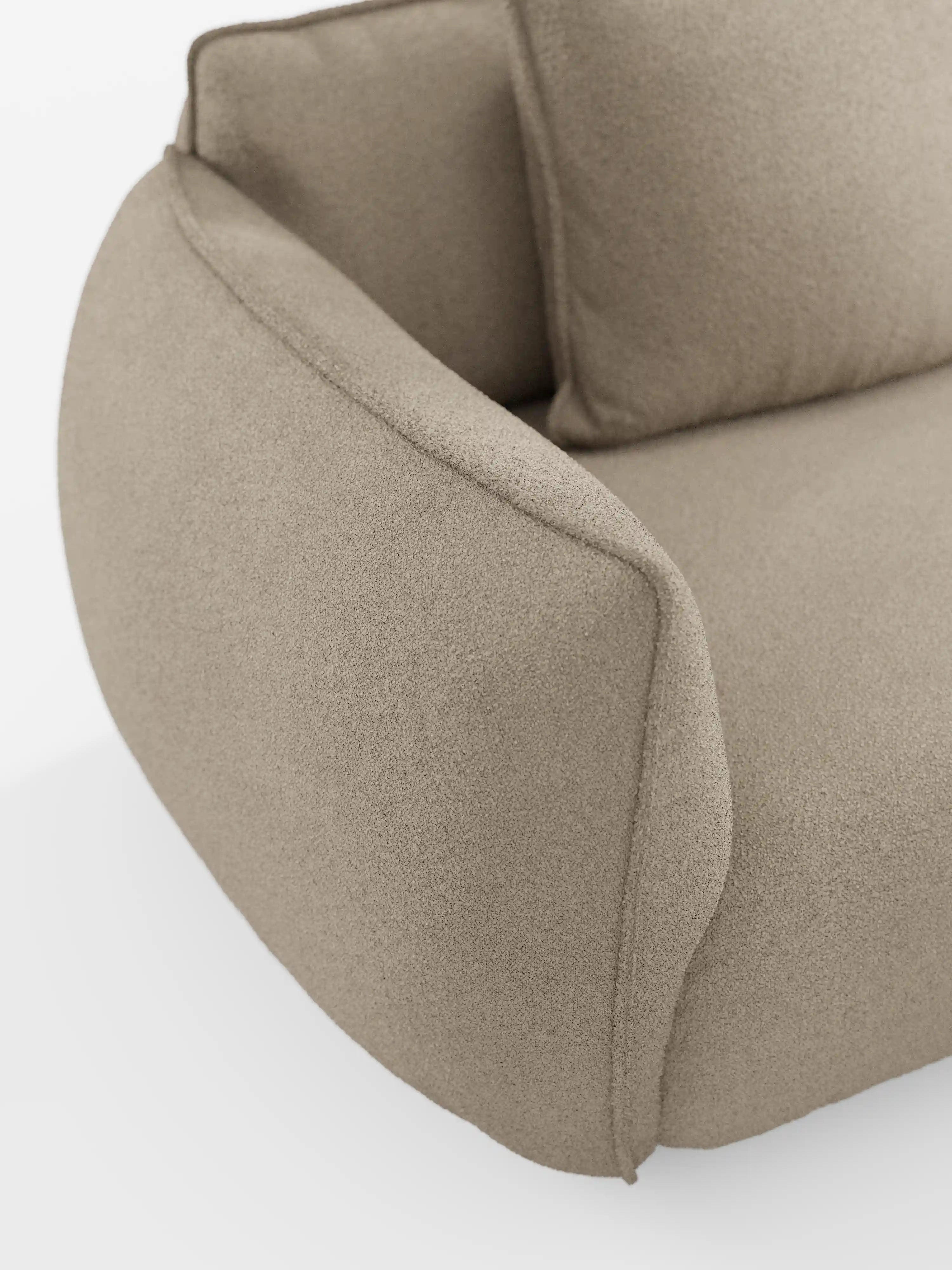 Nimbus canapé 3 places modulable et composable 250 cm - déhoussable en tissu anti-taches effet coton t33