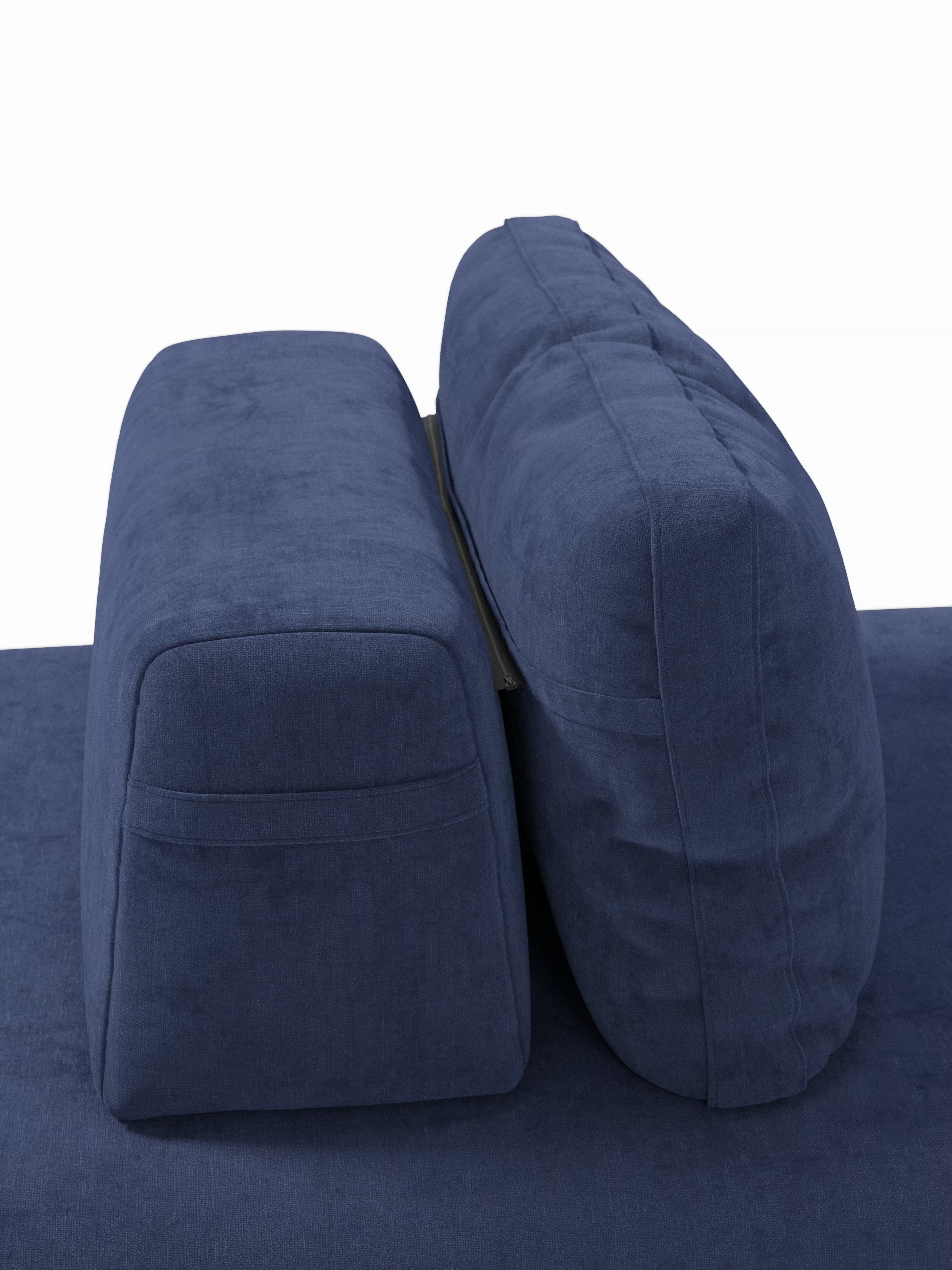 Rift divano letto matrimoniale 2 posti e 3 posti con schienali mobili - materasso alto 24 cm e memory foam in tessuto smacchiabile T31