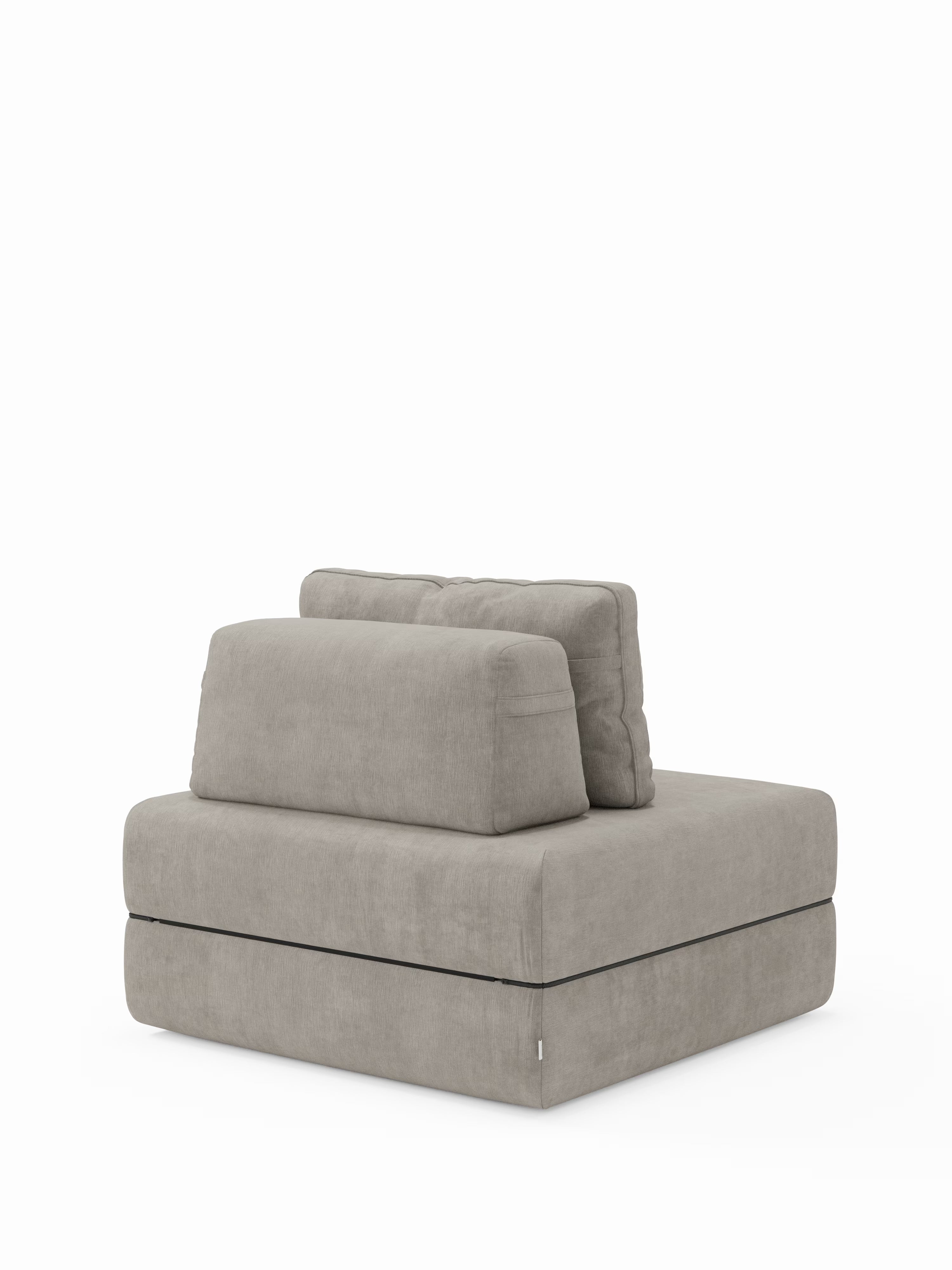 Rift fauteuil-lit avec matelas haut de 24 cm et mousse à mémoire de forme - dossier mobile et tissu antitache T31