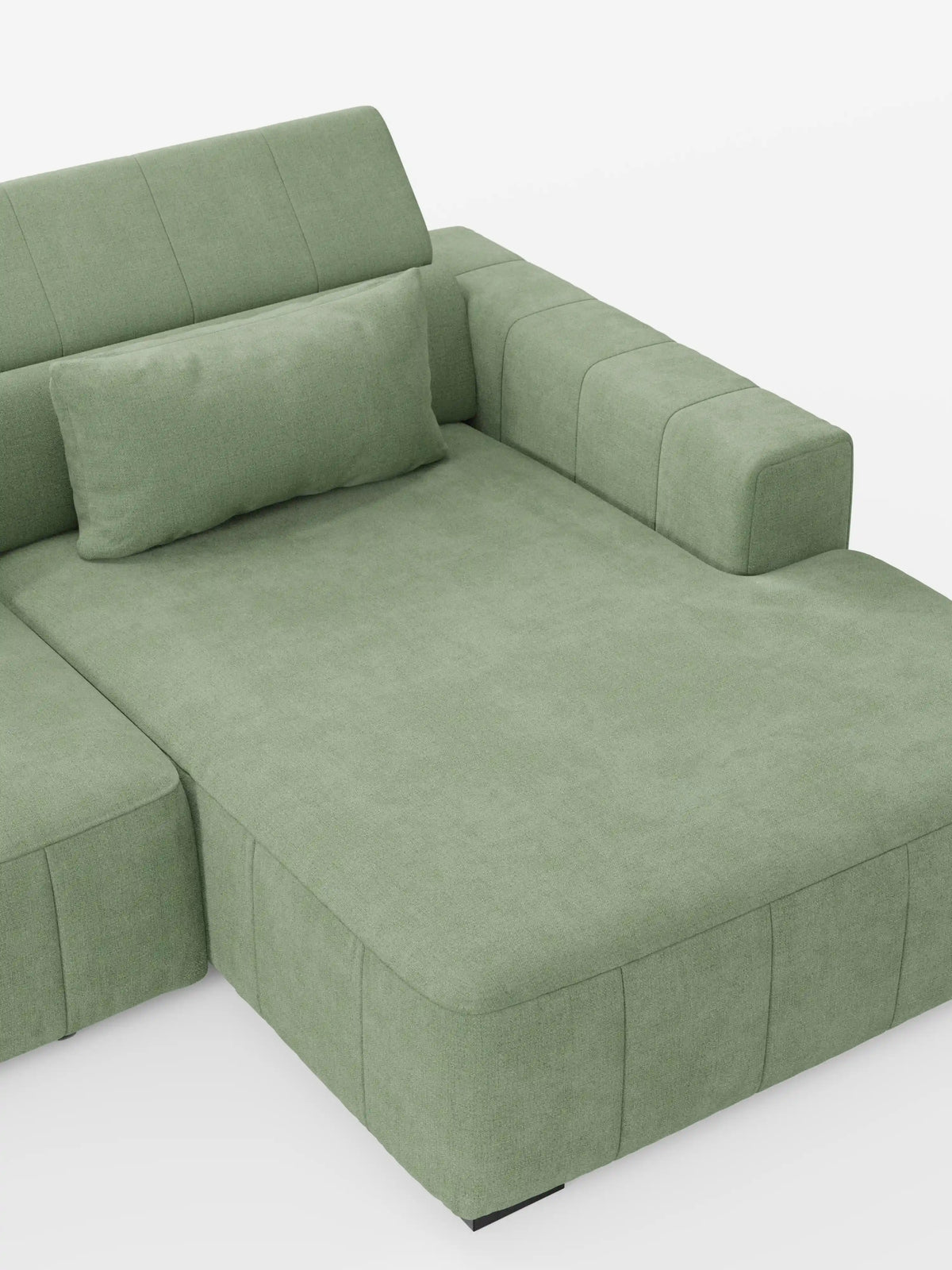 Doric Canapé d’angle avec méridienne et assises extensibles avec relax électrique - appuie-têtes inclinables en tissu anti-taches T23
