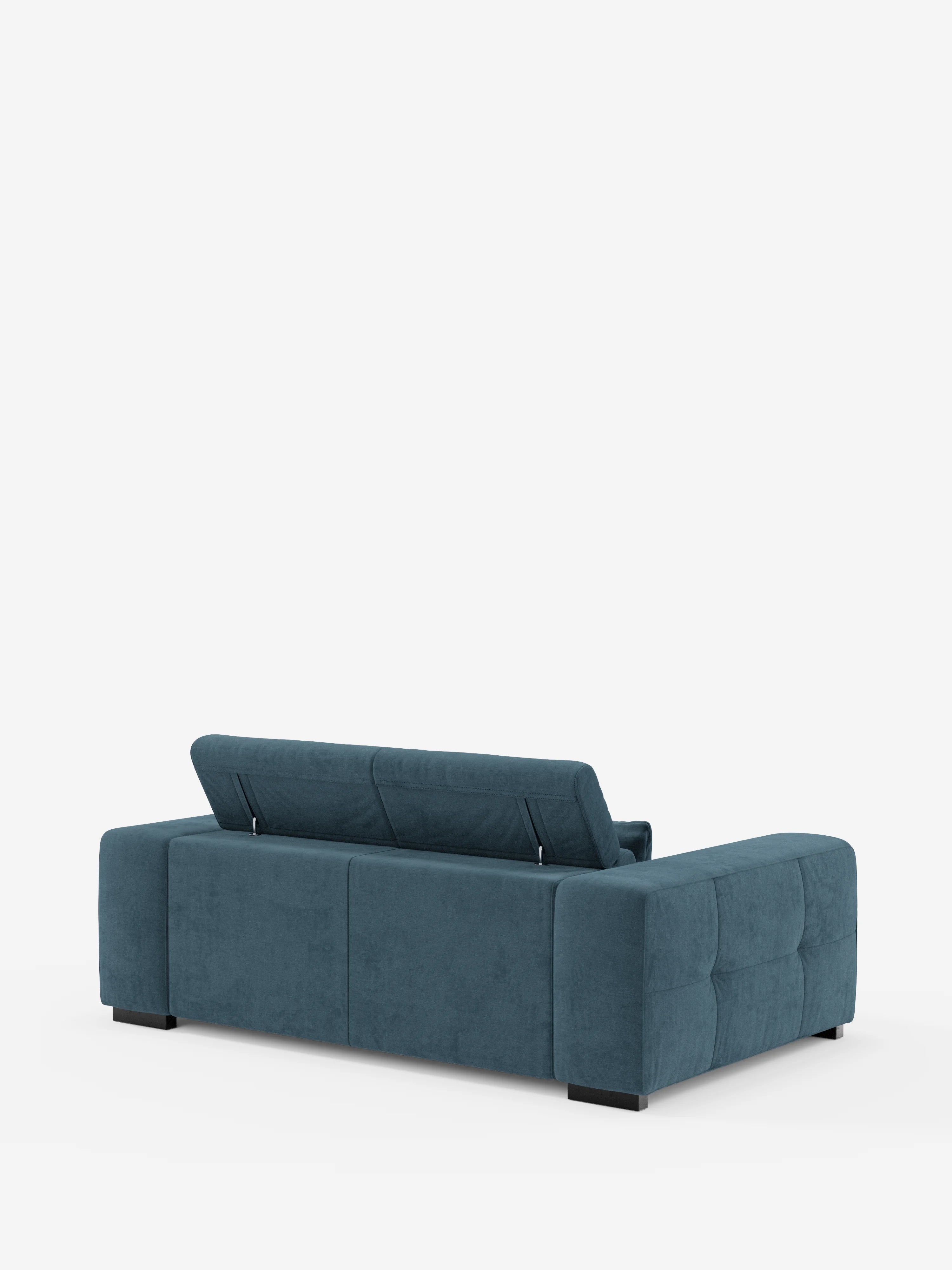 Monarch Canapé avec relaxation électrique pour allongement des assises et appuie-tête inclinable en tissu doux anti-taches T31