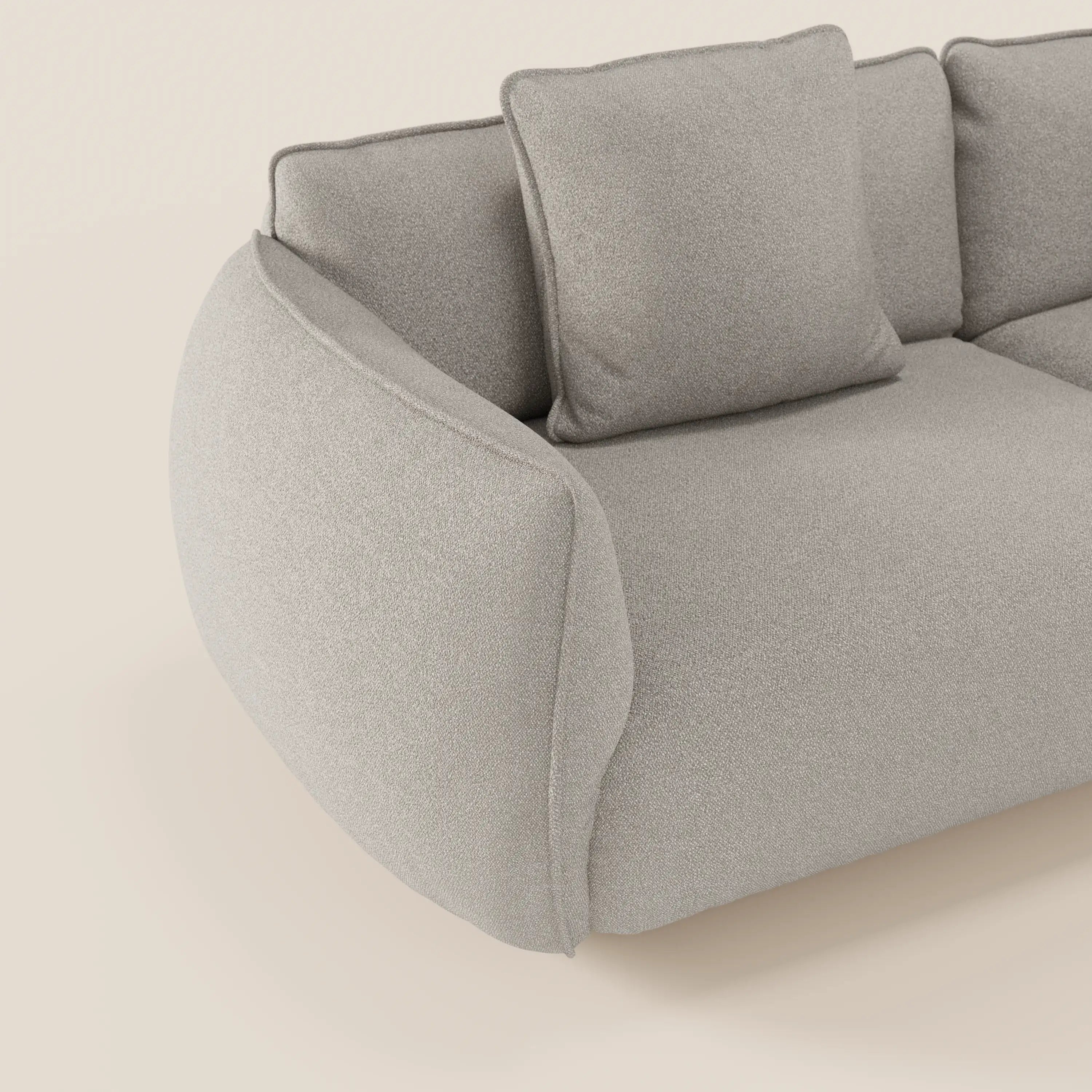 Nimbus divano lineare modulare a 3 sedute componibile in morbido tessuto T33 - divani.store